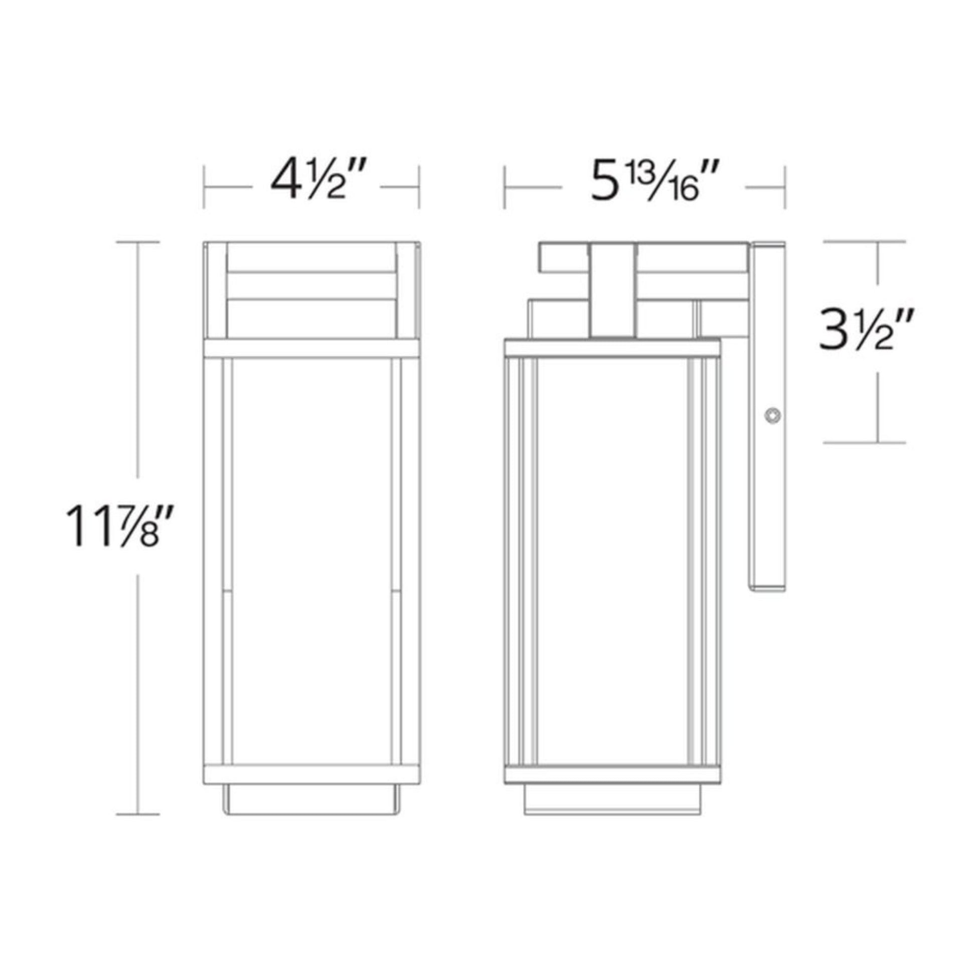 Two If By Sea 12" LED Outdoor Wall Sconce, Black Finish - Bees Lighting