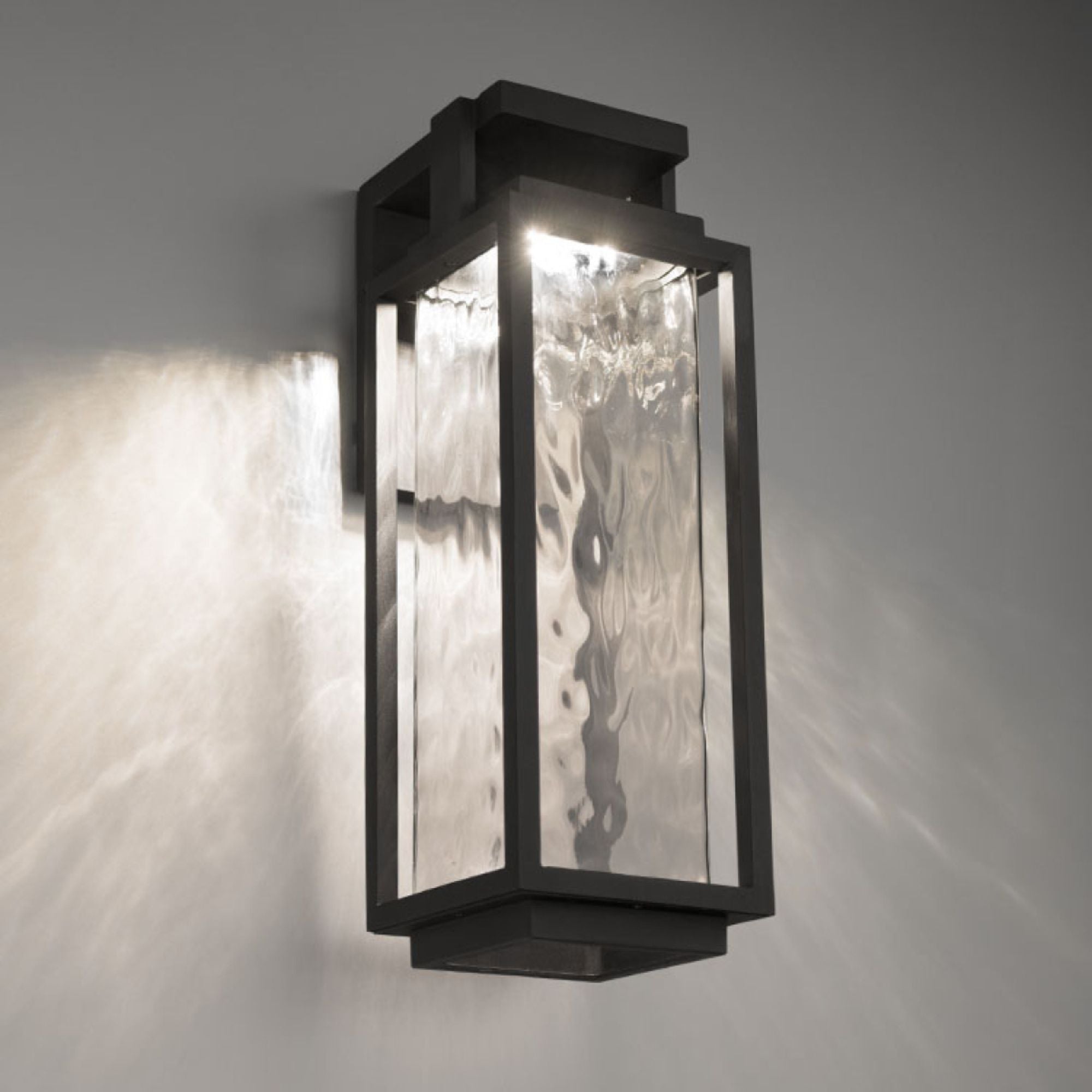 Two If By Sea 25" LED Outdoor Wall Sconce, Black Finish - Bees Lighting