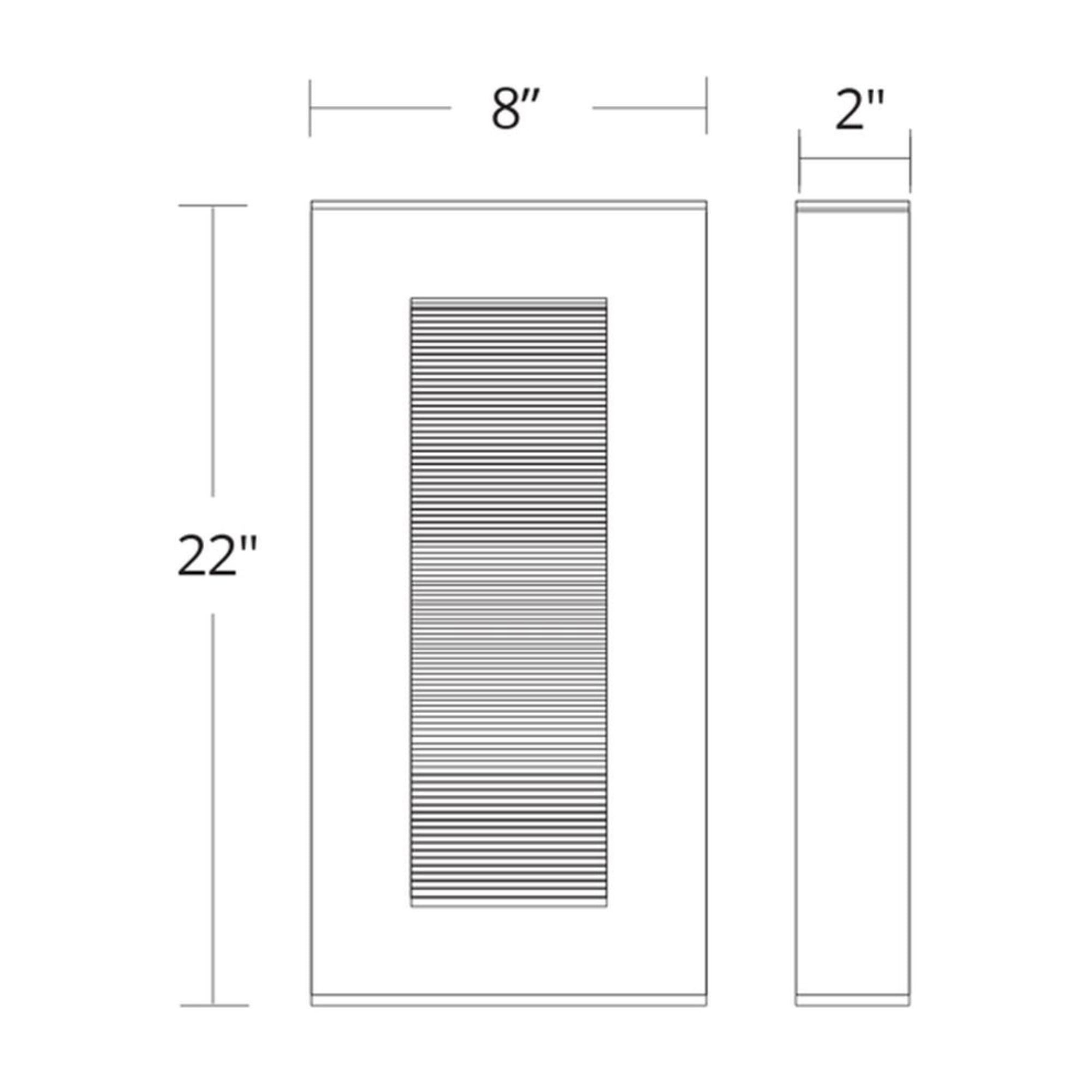 Urban 22" LED Outdoor Wall Sconce, Bronze Finish