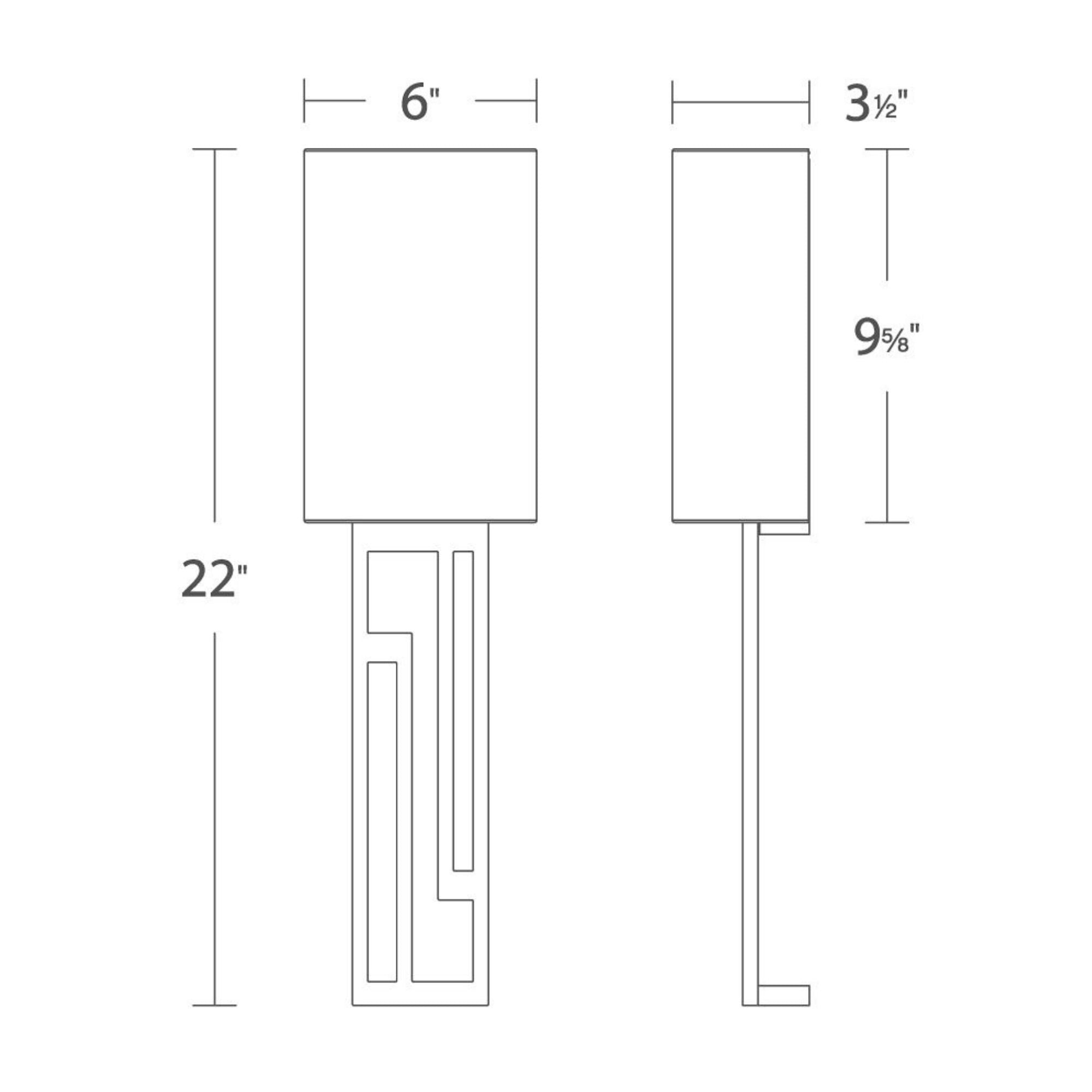 Vander 22" LED Wall Sconce, 2700K, Black Finish