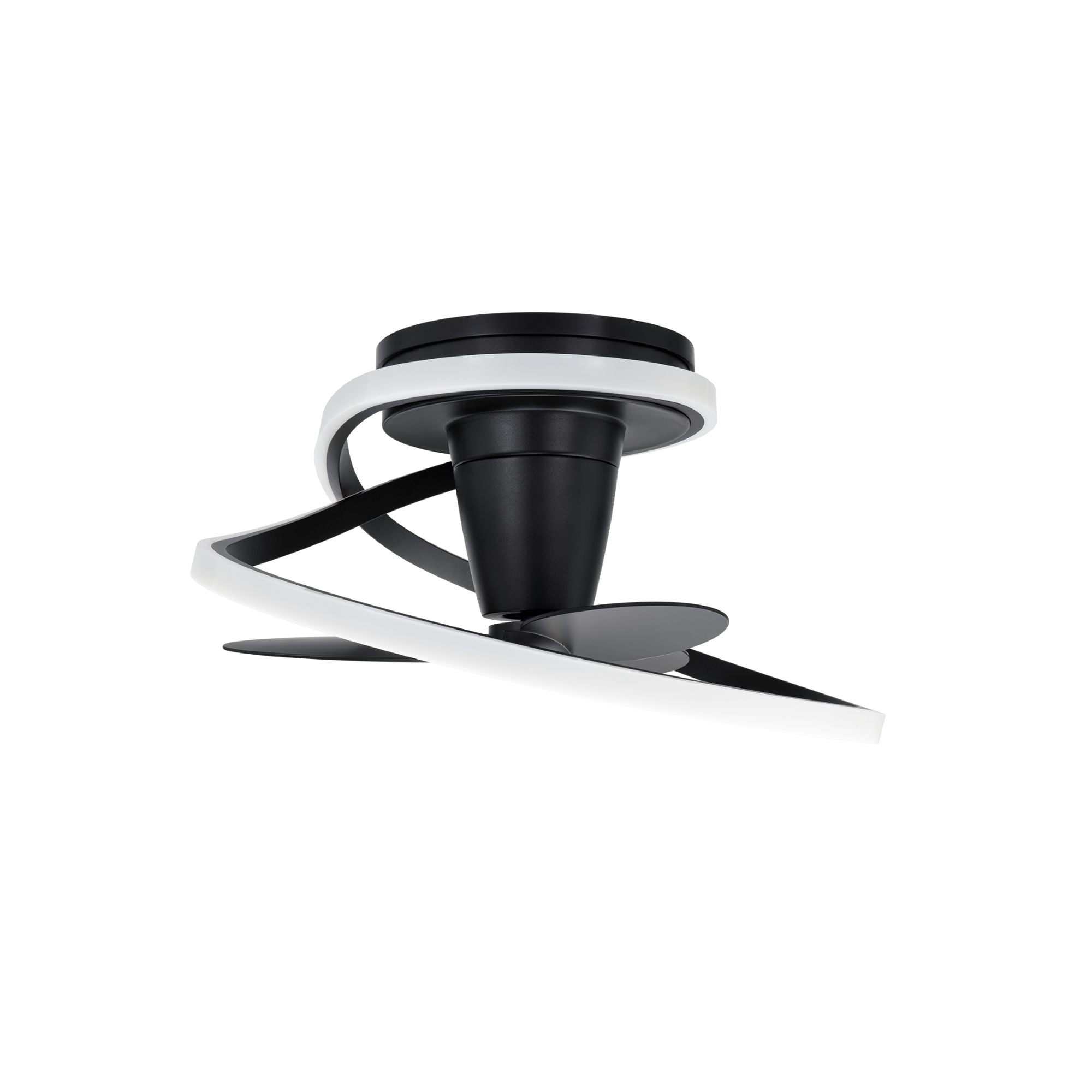Veloce 28" Smart Modern Fandelier, Black