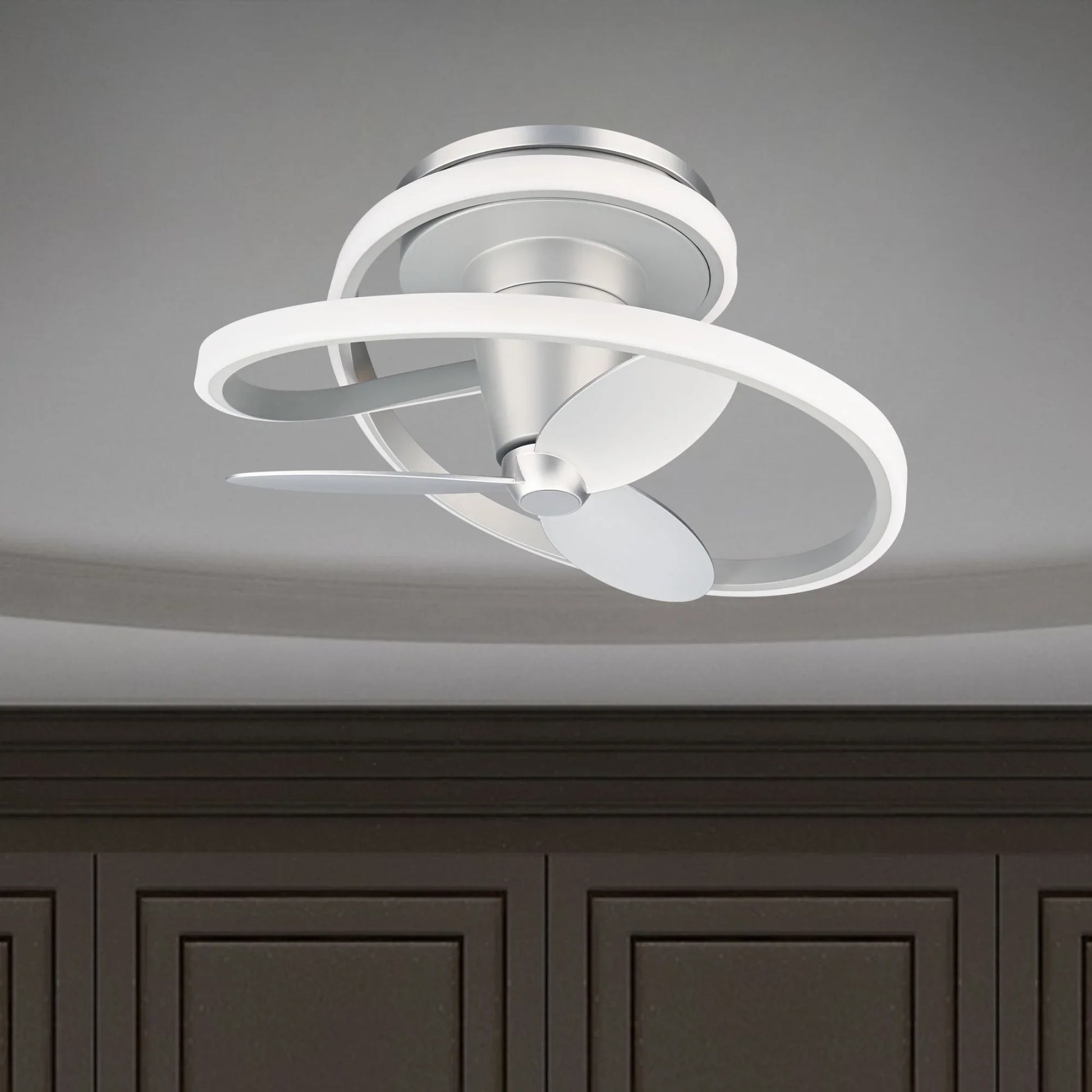 Modern Forms - Veloce 28" Smart Modern Fandelier, Titanium | Bees Lighting