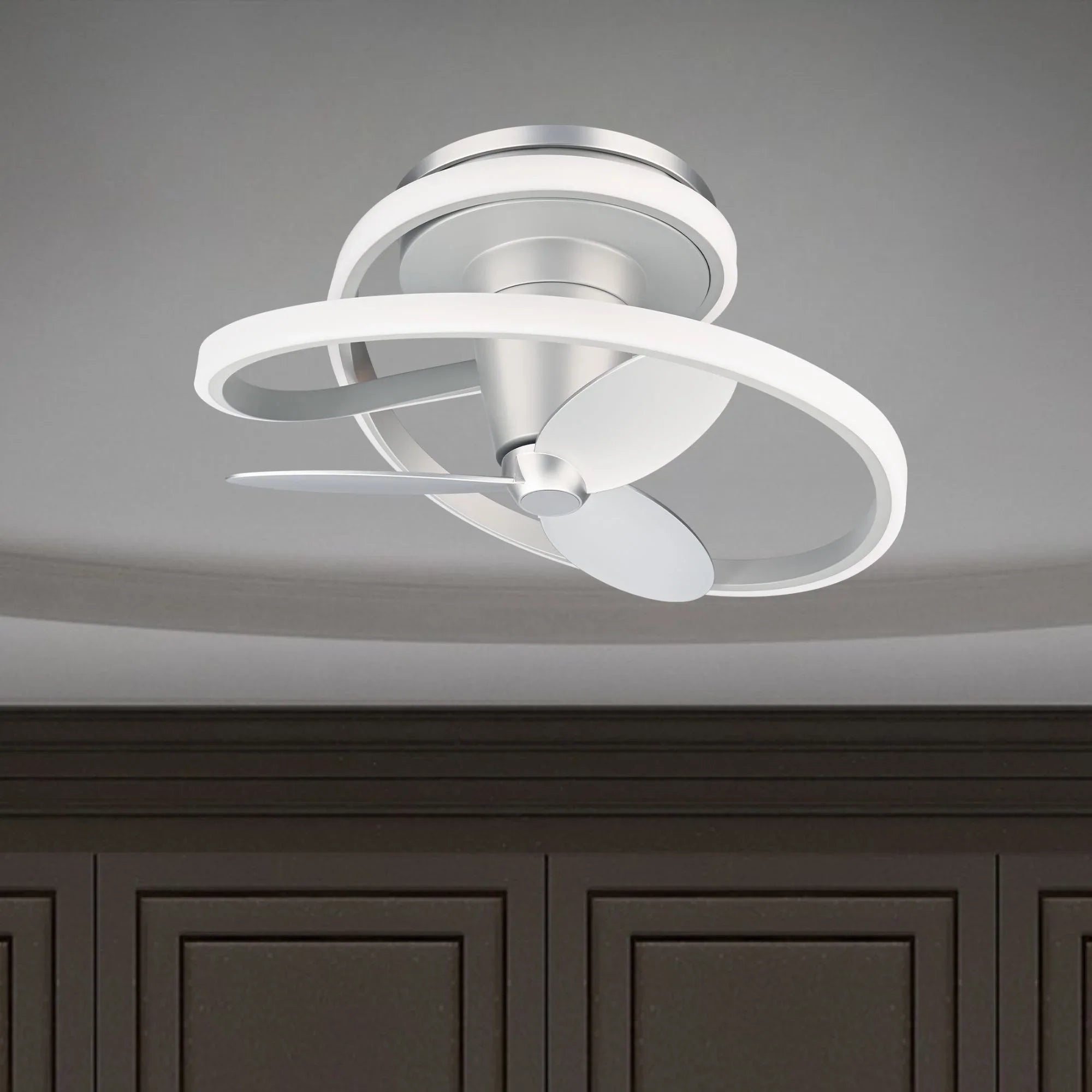 Modern Forms - Veloce 28" Smart Modern Fandelier, Titanium | Bees Lighting