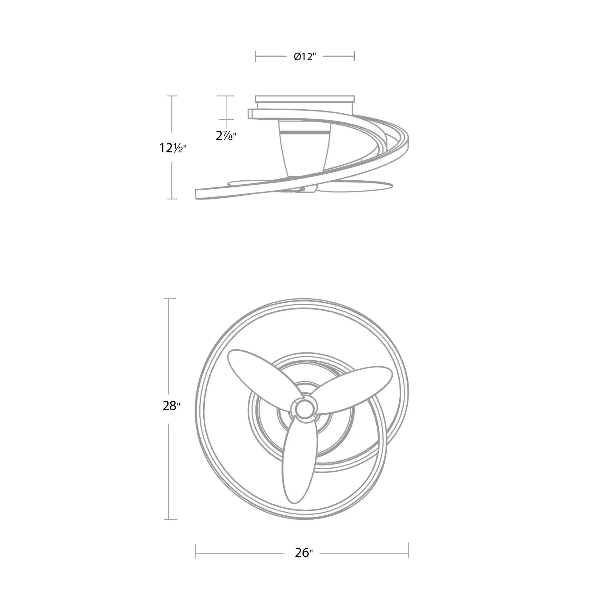 Modern Forms - Veloce 28" Smart Modern Fandelier, Titanium | Bees Lighting