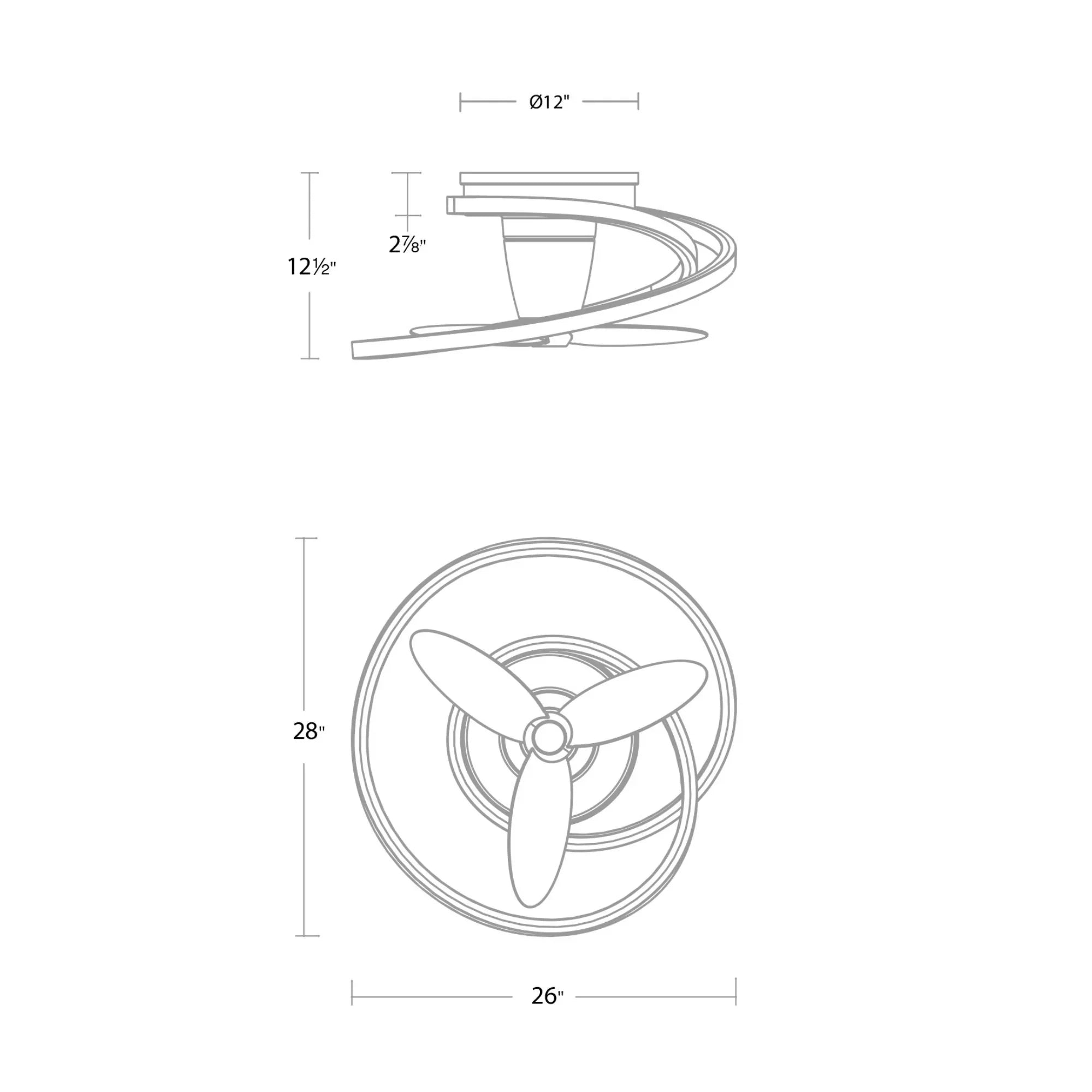 Modern Forms - Veloce 28" Smart Modern Fandelier, Titanium | Bees Lighting