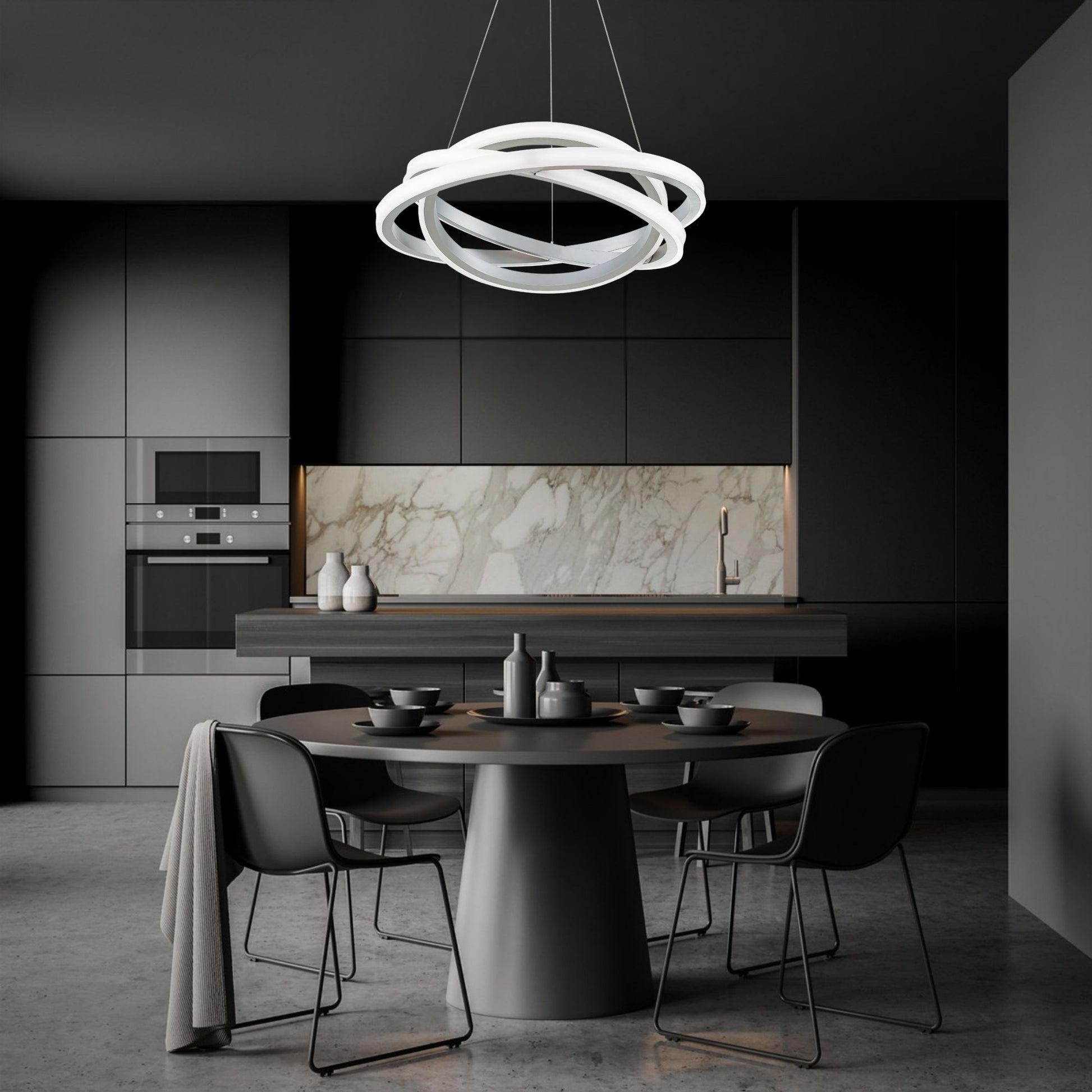 Veloce 26" LED Chandelier, Titanium Finish - Bees Lighting