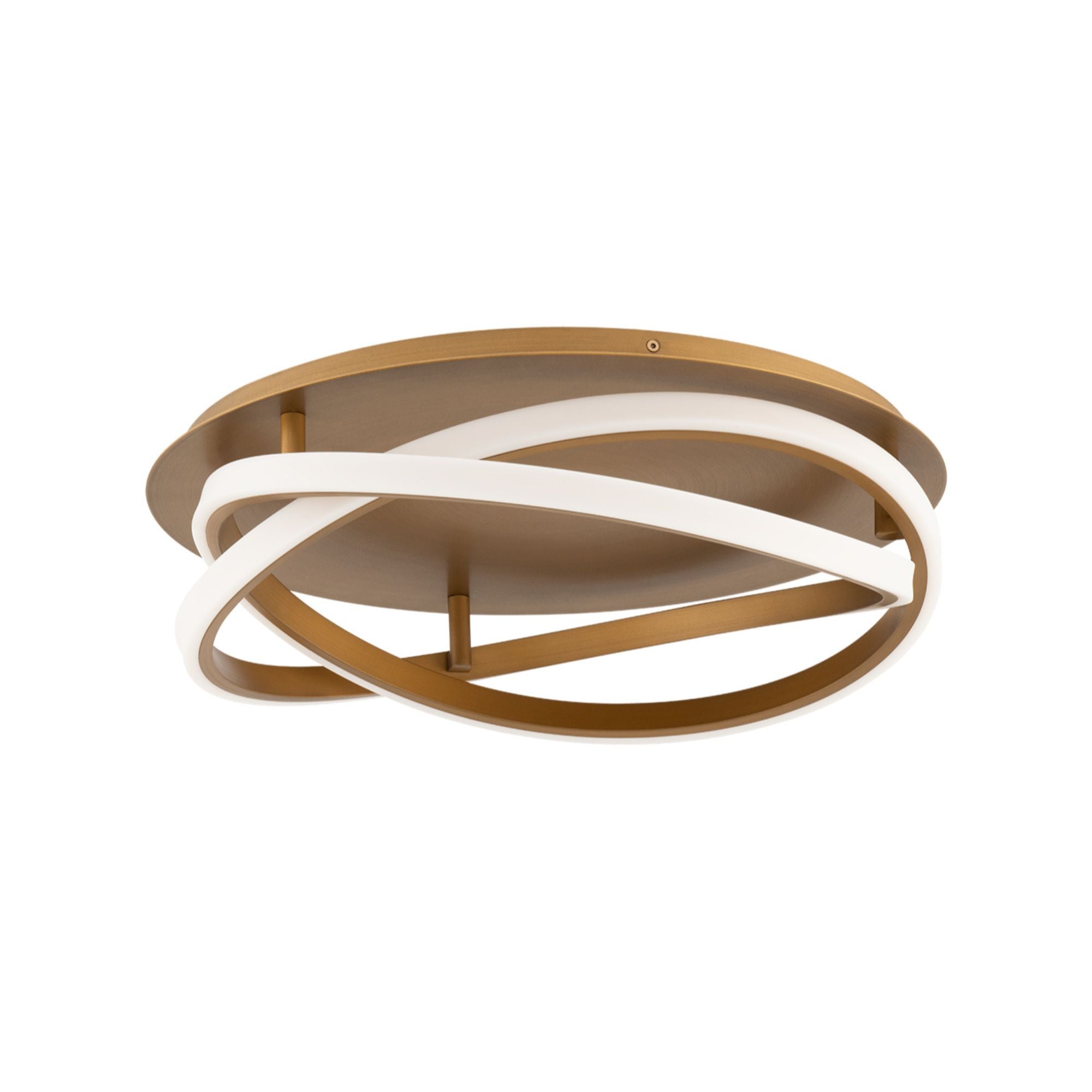 Veloce 18" LED Flush Mount, Aged Brass Finish