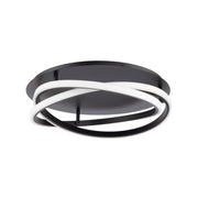 Veloce 18" LED Flush Mount, Black Finish