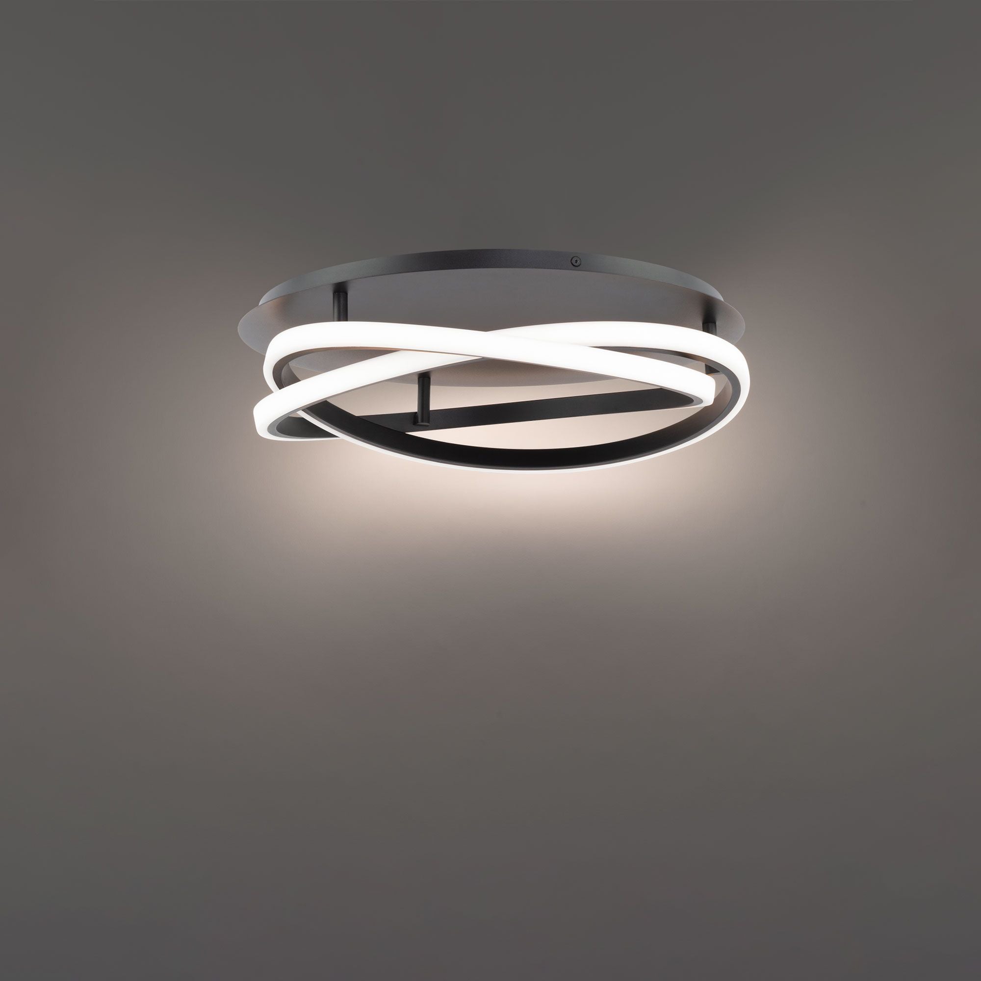 Veloce 18" LED Flush Mount, Black Finish