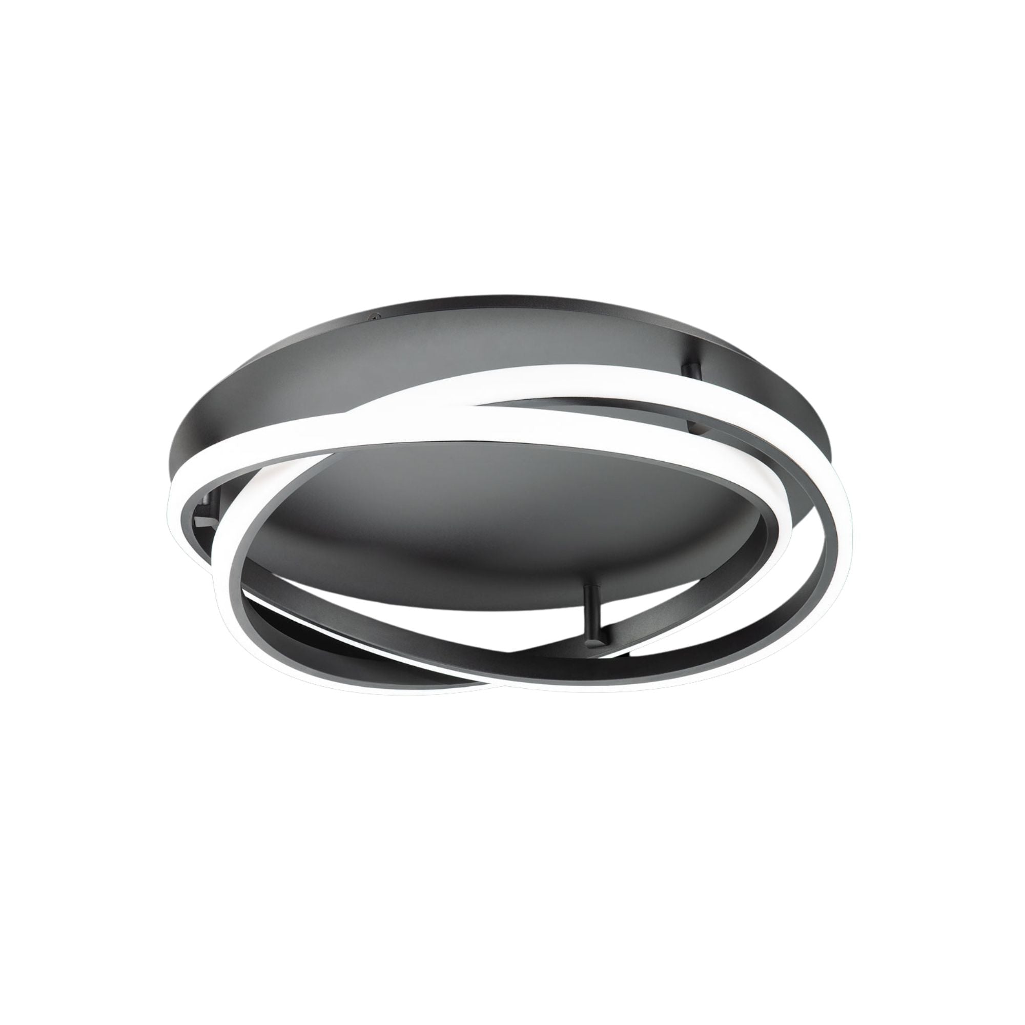 Veloce 18" LED Flush Mount, Black Finish