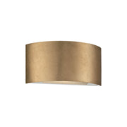 Vermeil 10" LED Wall Sconce, Gold Leaf Finish