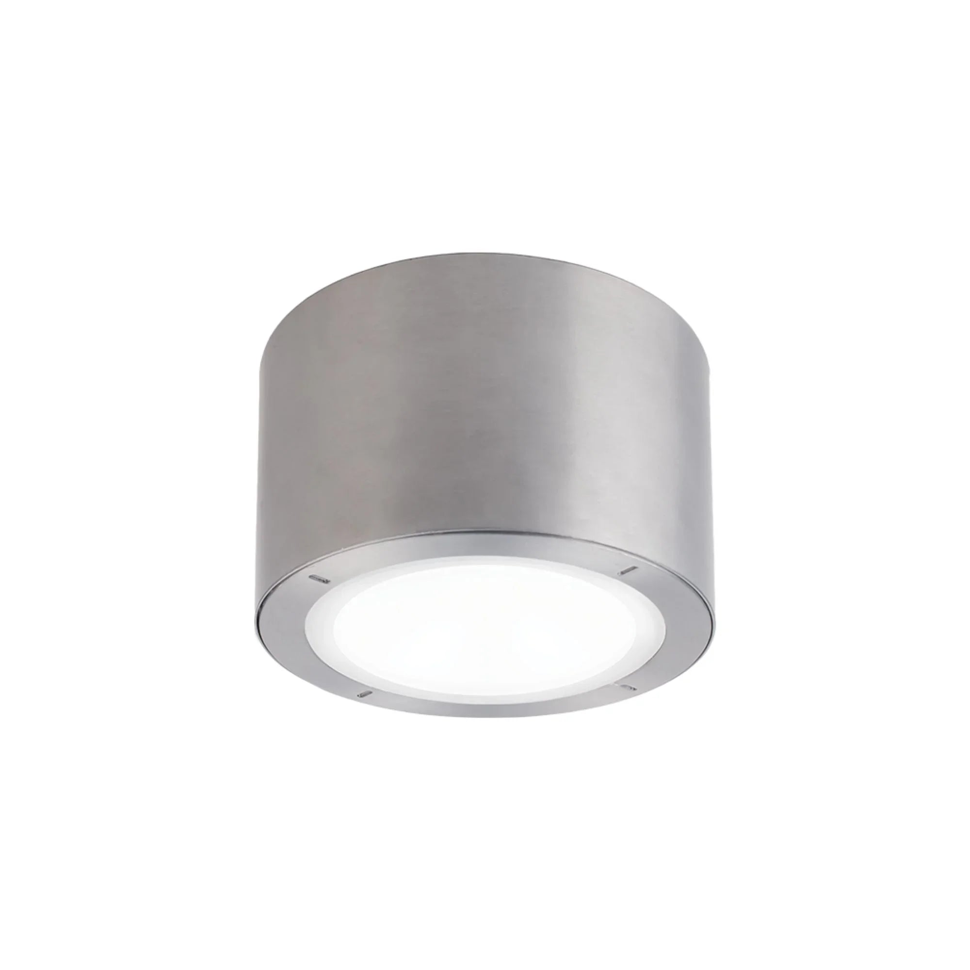 Vessel 6" LED Outdoor Flush Mount, Brushed Aluminum Finish