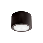 Modern Forms Vessel 5.5 in. Outdoor Ceiling Light, Bronze with Silk-Screened Glass