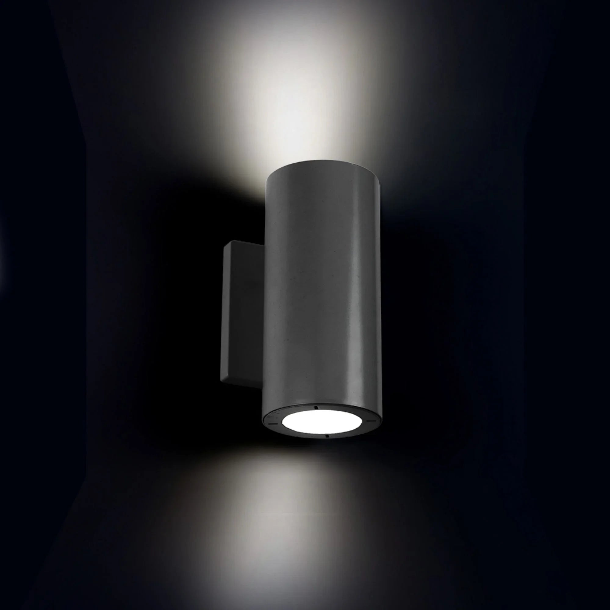 LED Outdoor Cylinder Light, Up/Down Light, 29W, 2334lm, 3000K, 120-277V, Black