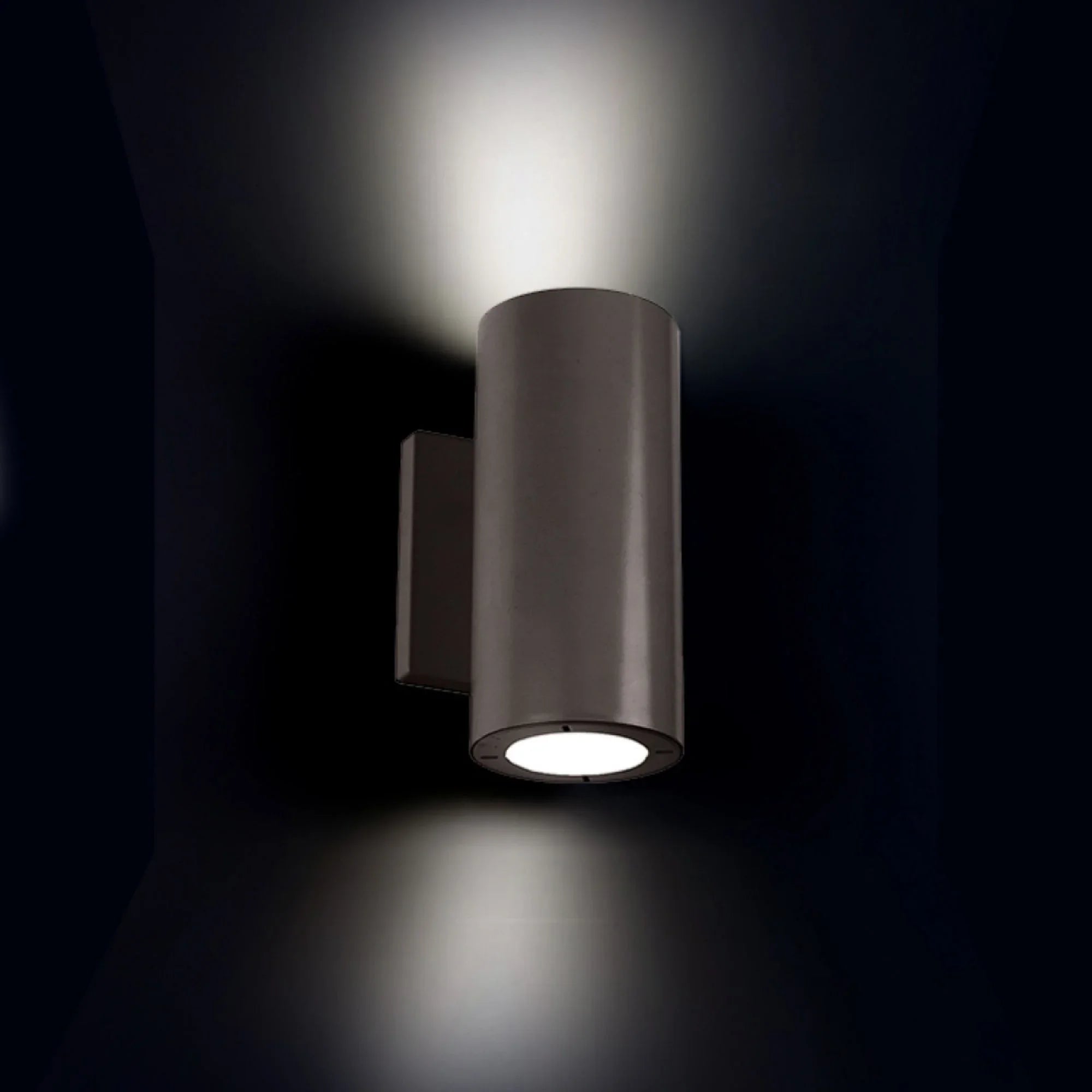 LED Outdoor Cylinder Light, Up/Down Light, 29W, 2334lm, 3000K, 120-277V, Bronze