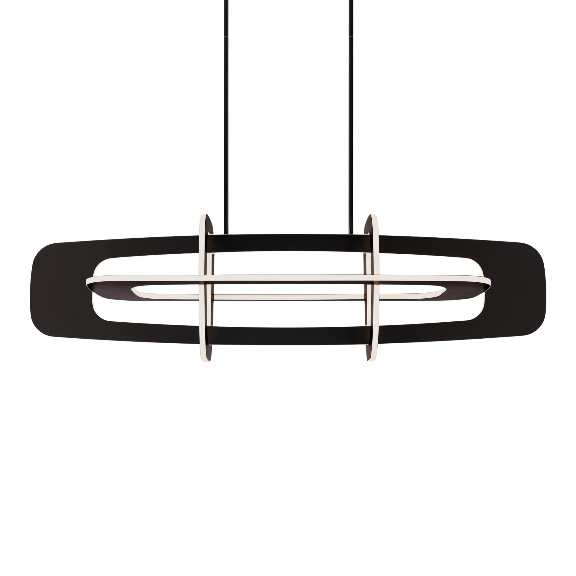 Vesta 50" LED Linear Pendant, Black Finish - Bees Lighting