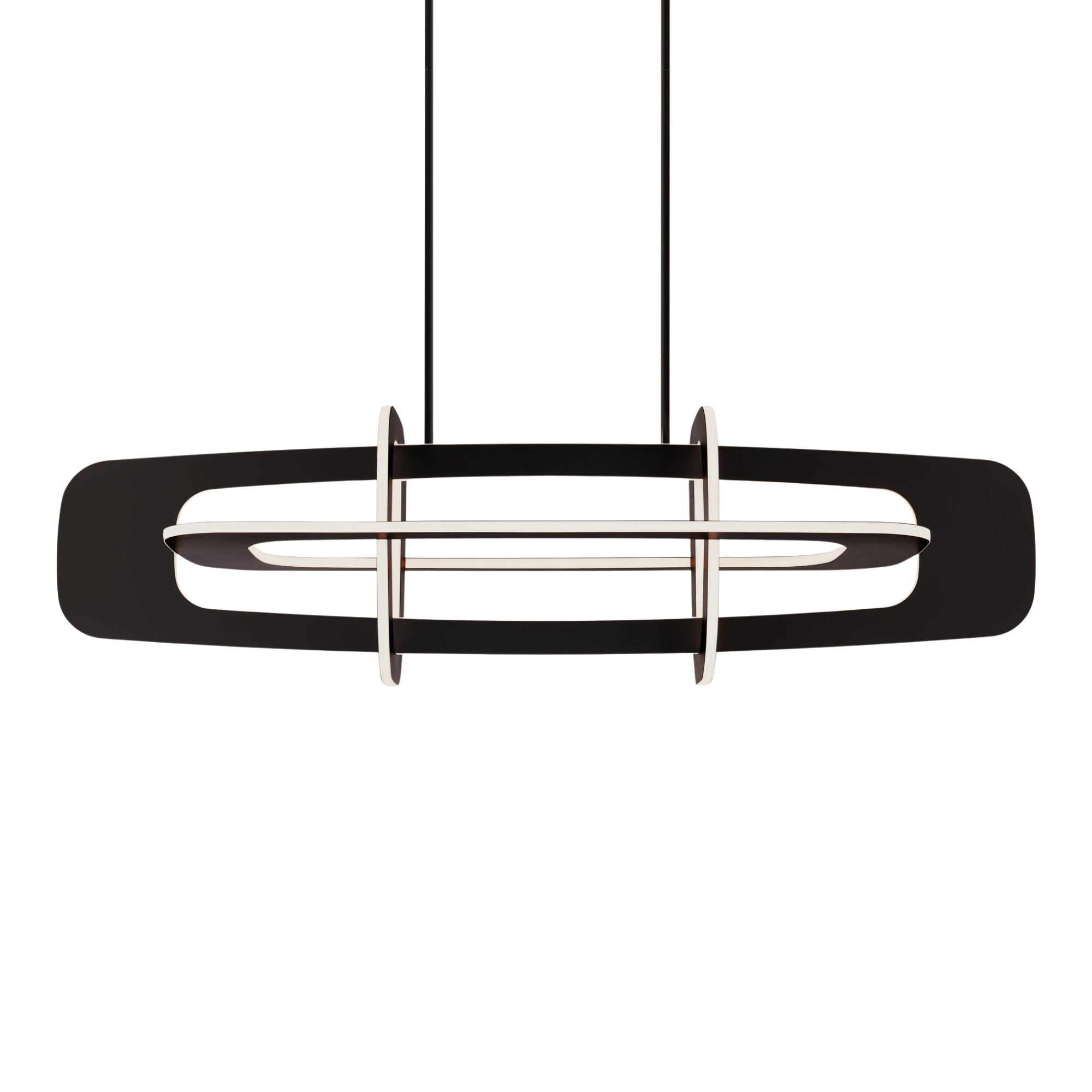 Vesta 50" LED Linear Pendant, Black Finish - Bees Lighting