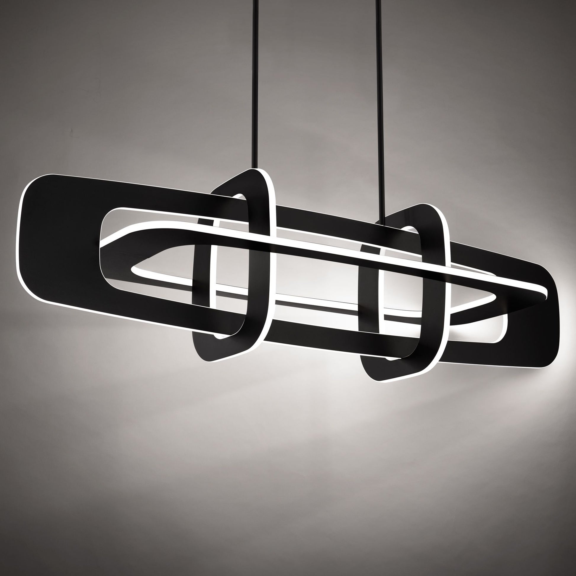 Vesta 50" LED Linear Pendant, Black Finish - Bees Lighting