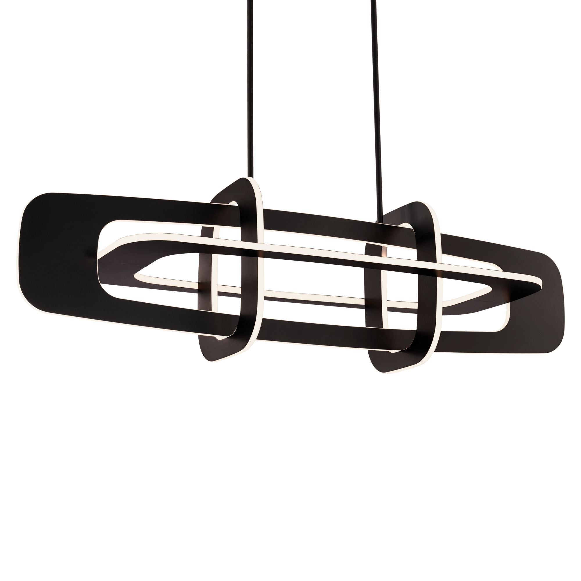 Vesta 50" LED Linear Pendant, Black Finish - Bees Lighting