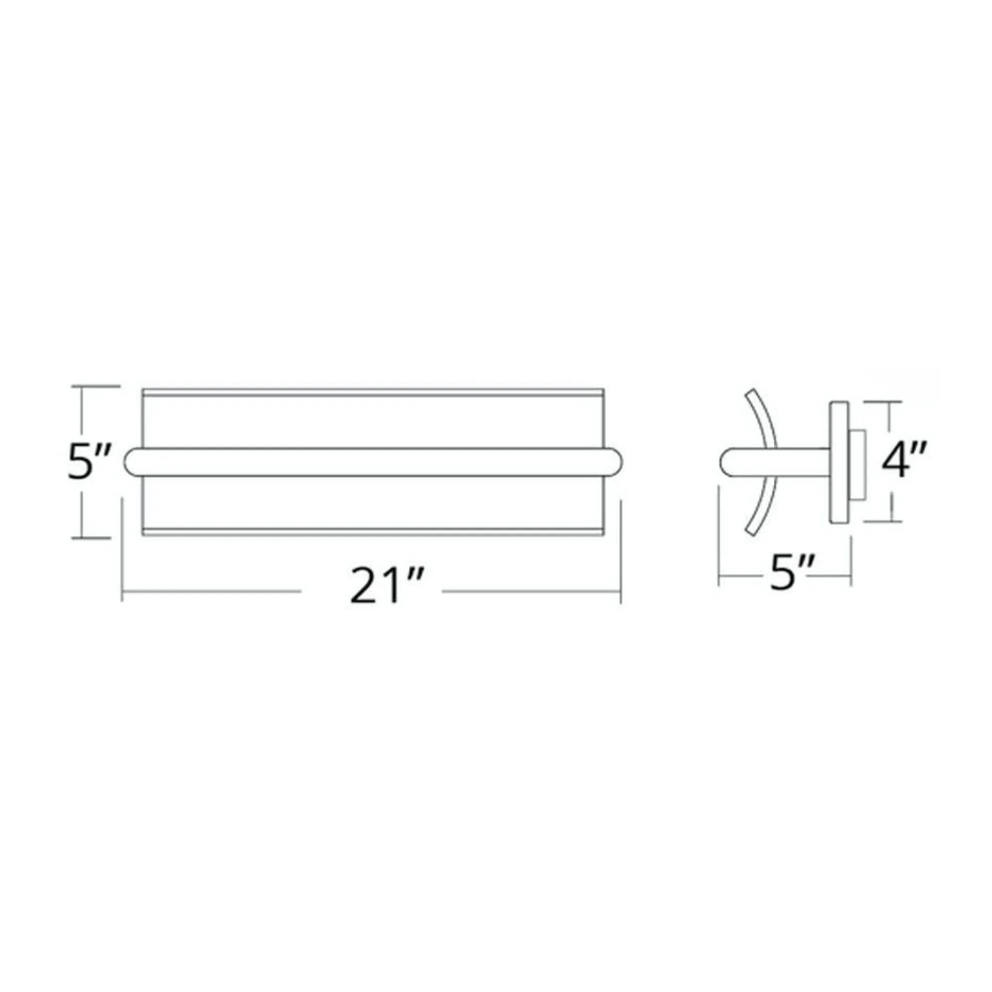 Vetri 21" LED Bath & Vanity Light, Brushed Aluminum Finish