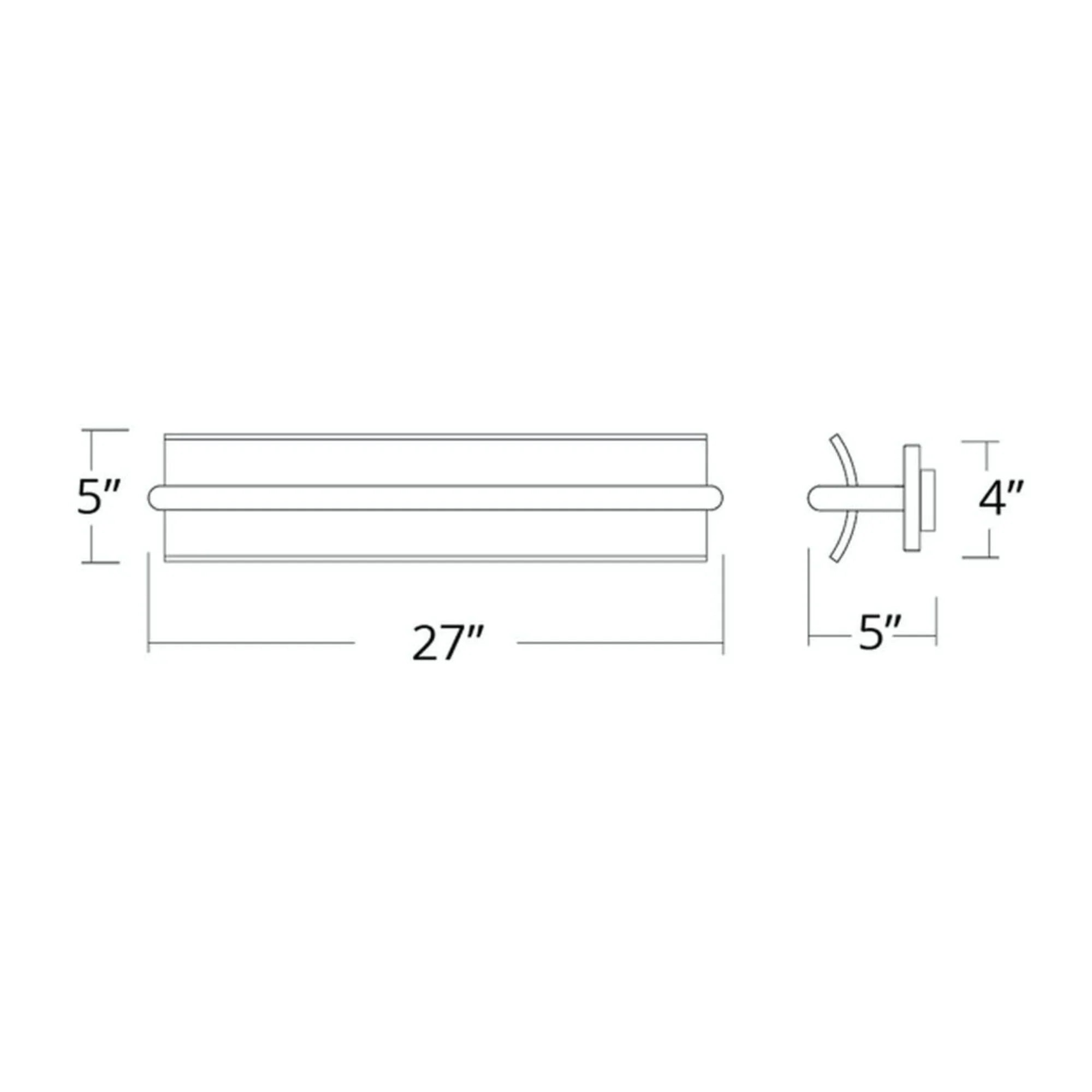 Vetri 27" LED Bath & Vanity Light, Brushed Aluminum Finish
