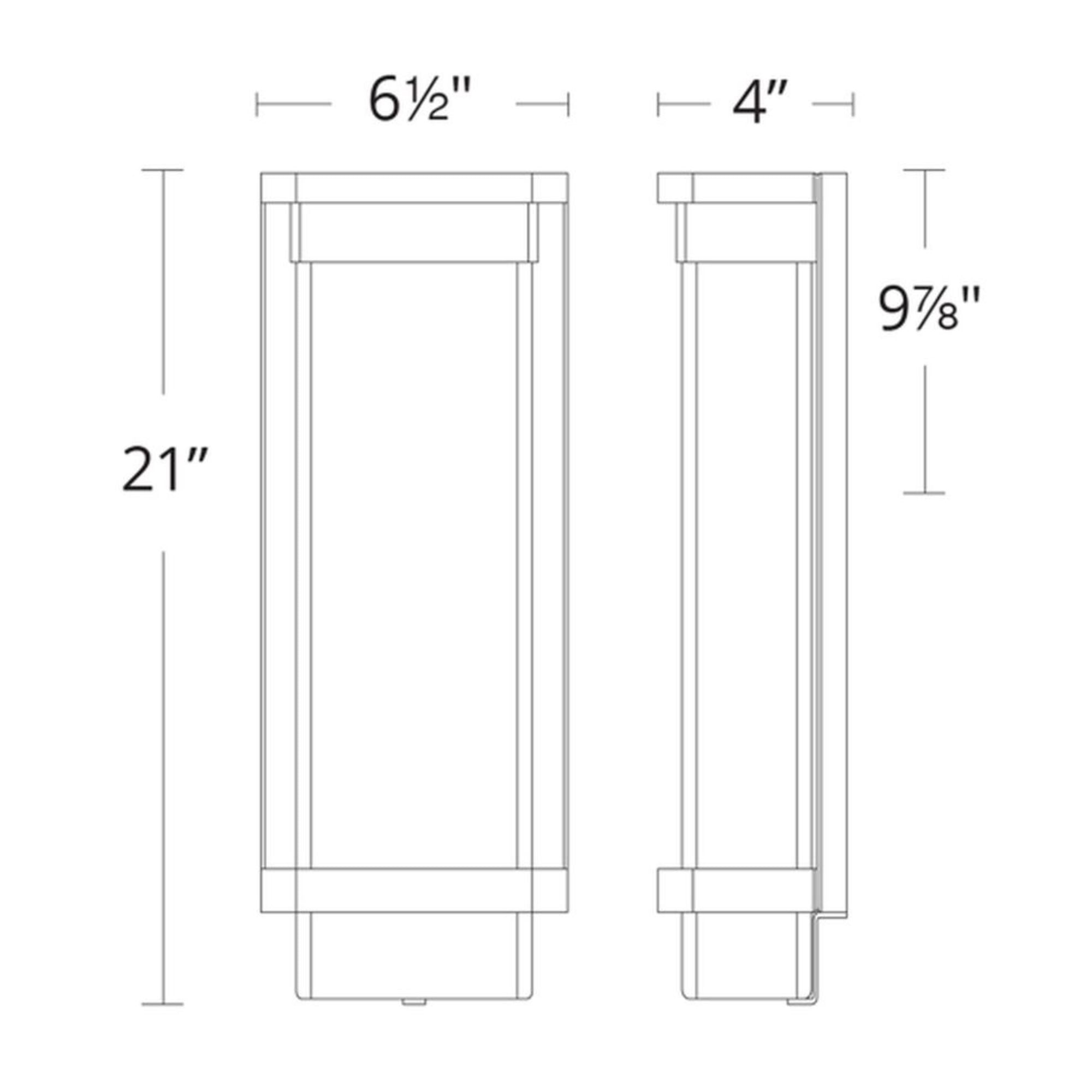 Vitrine 21" LED Outdoor Wall Sconce, Black Finish