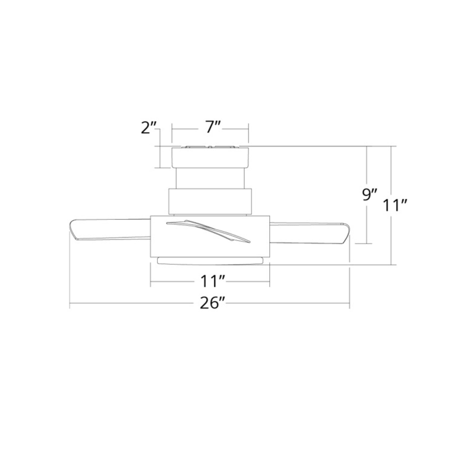 Vox 26" Bronze LED Smart Flush Mount Ceiling Fan