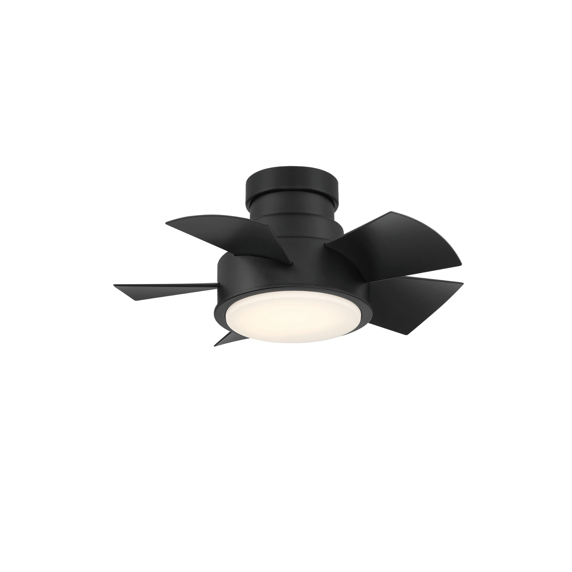 Vox 26" Matte Black LED Smart Flush Mount Ceiling Fan