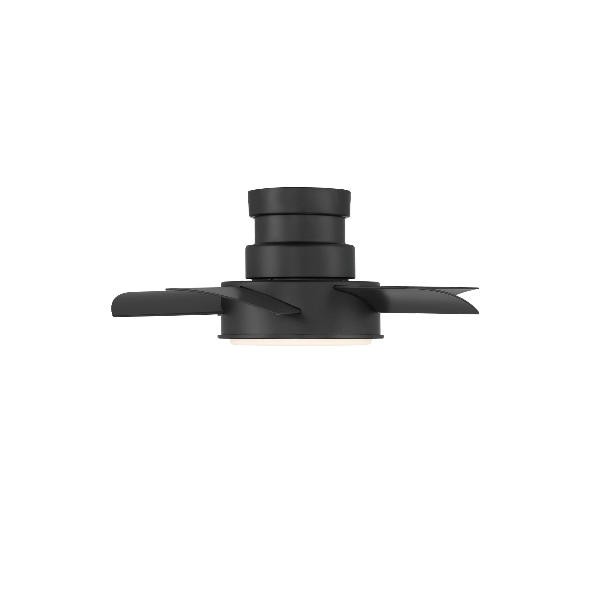 Vox 26" Matte Black LED Smart Flush Mount Ceiling Fan