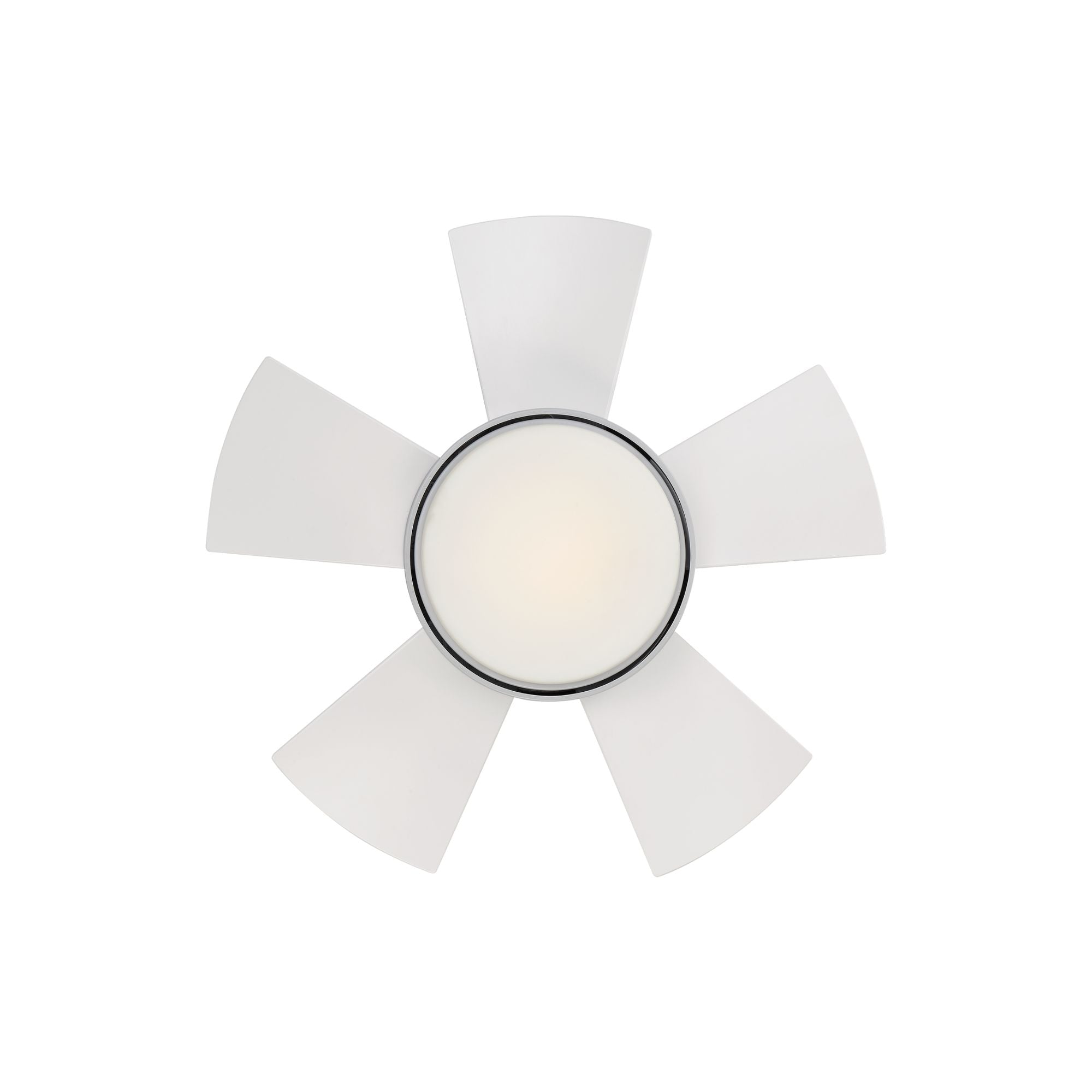 Vox 26" Matte White LED Smart Flush Mount Ceiling Fan