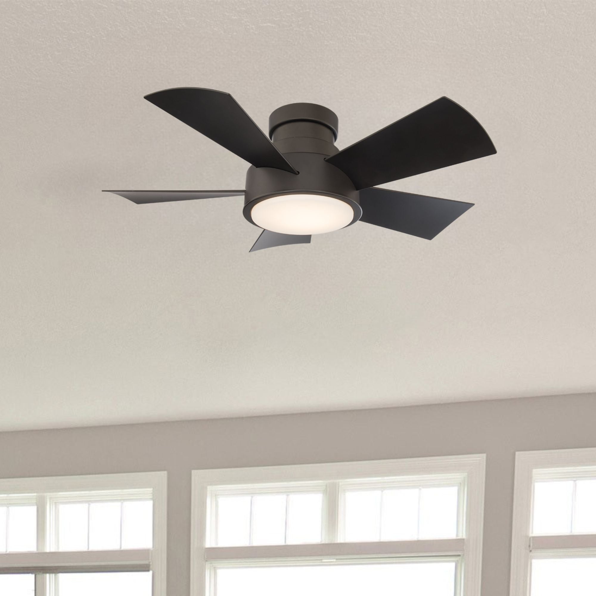 Vox 38" Bronze LED Smart Flush Mount Ceiling Fan