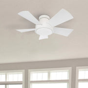 Modern Forms - Vox 38" Matte White LED Smart Flush Mount Ceiling Fan | Bees Lighting