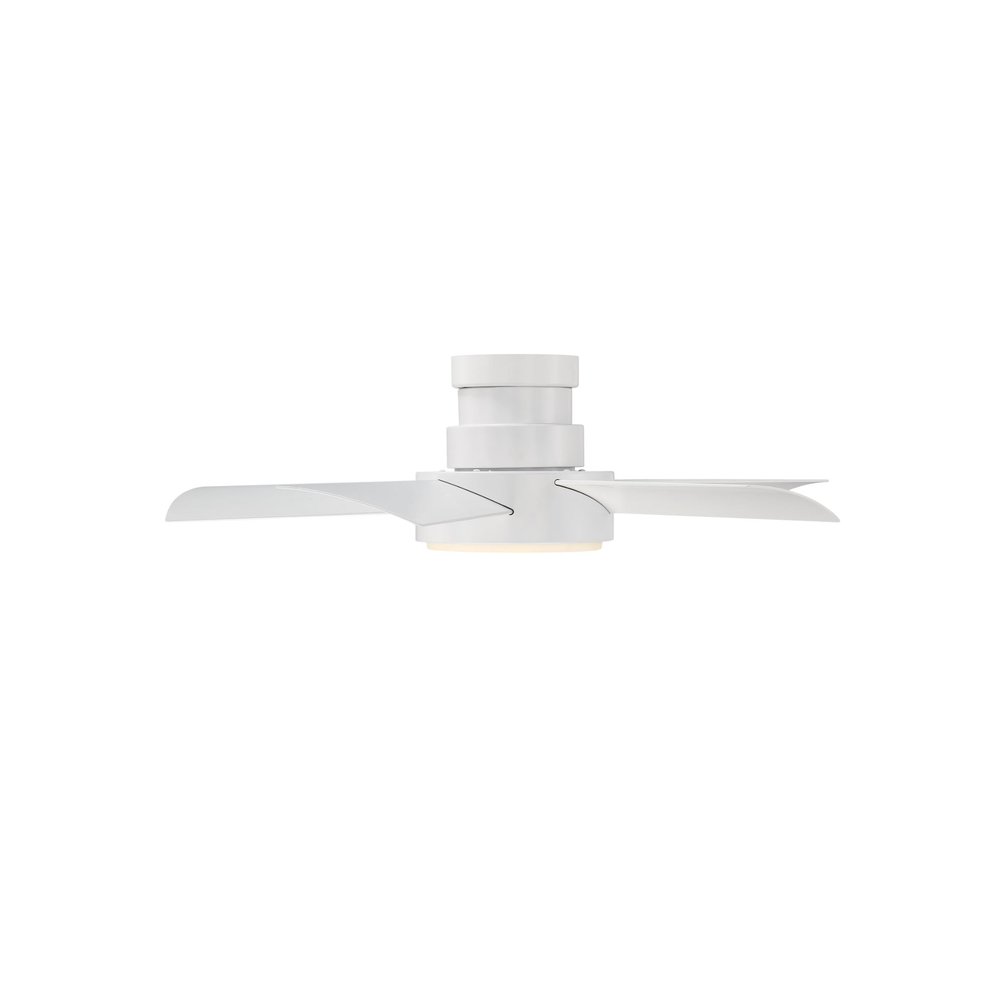 Vox 38" Matte White LED Smart Flush Mount Ceiling Fan