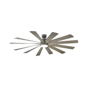 Windflower 60" LED Smart Ceiling Fan, Graphite with Weathered Gray Blades