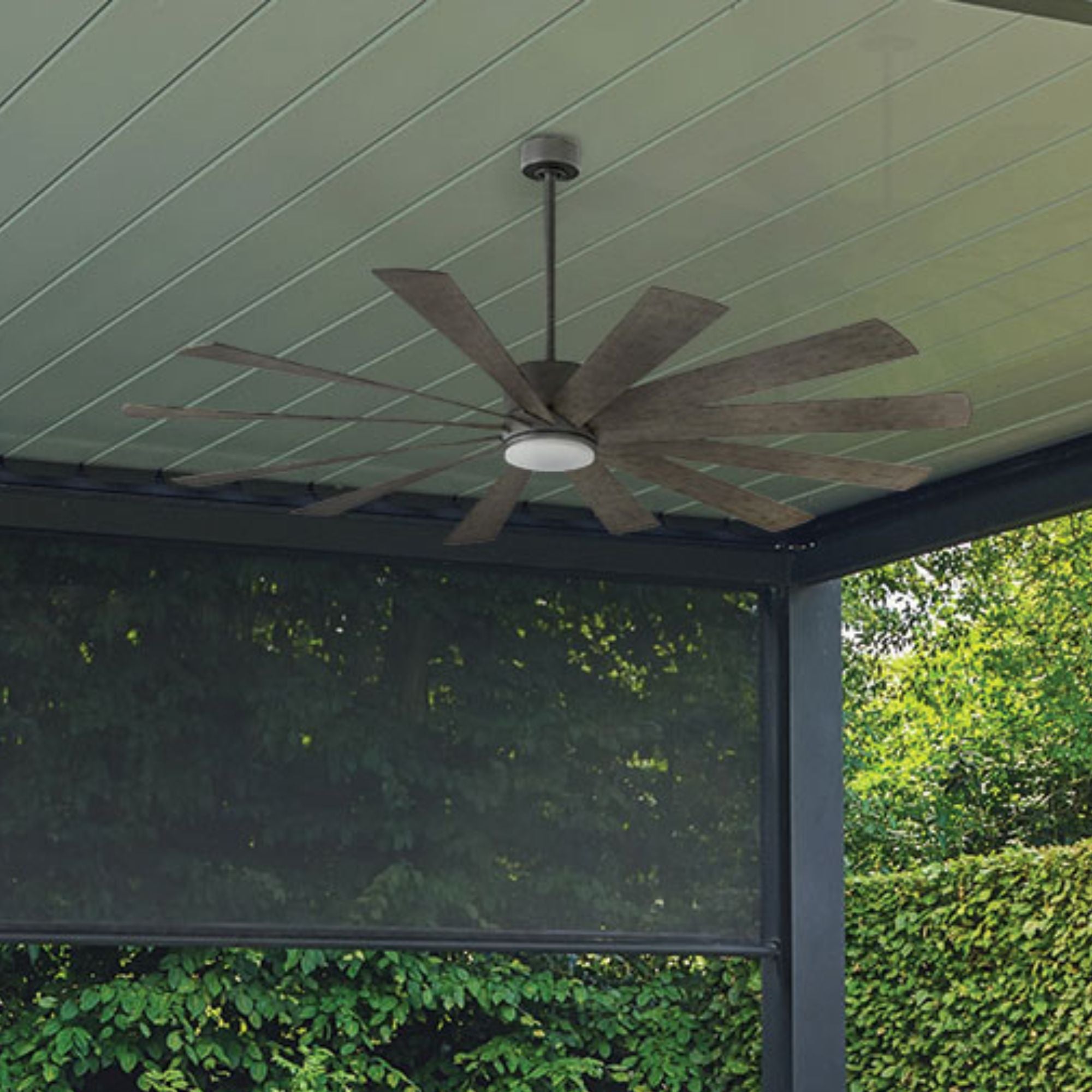 Windflower 60" LED Smart Ceiling Fan, Graphite with Weathered Gray Blades