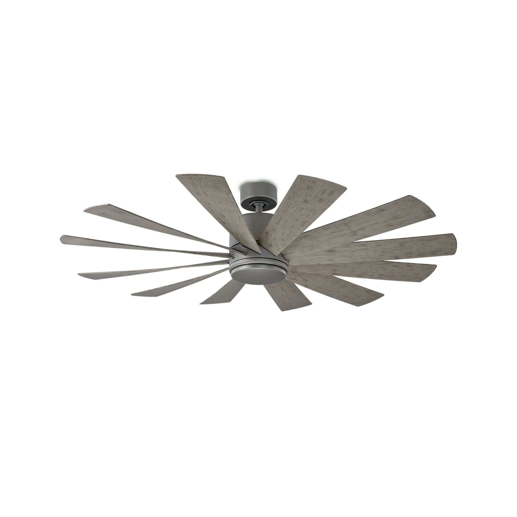 Windflower 60" LED Smart Ceiling Fan, Graphite with Weathered Gray Blades