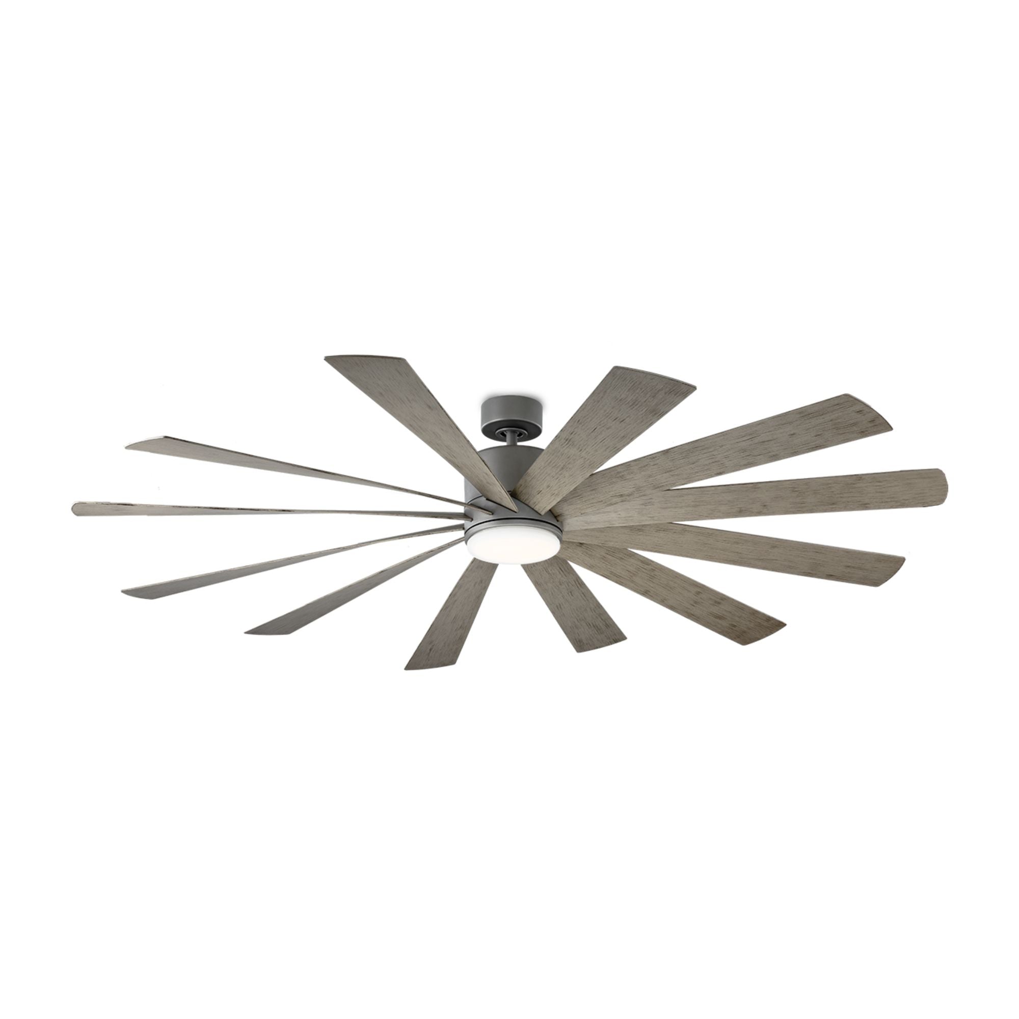 Windflower 80" LED Smart Ceiling Fan, Graphite with Weathered Gray Blades