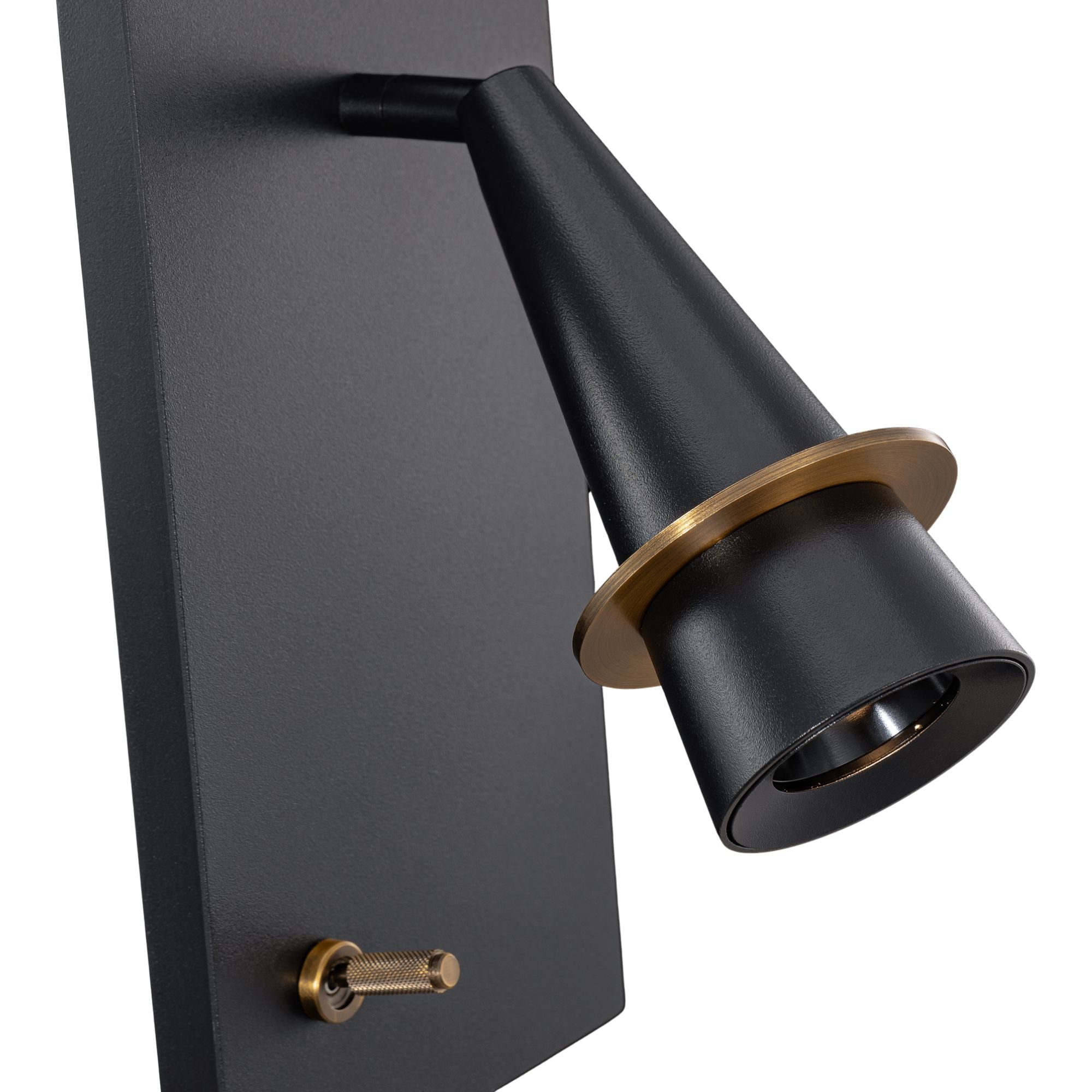 Wizard 10" LED Task Light, Black & Aged Brass Finish