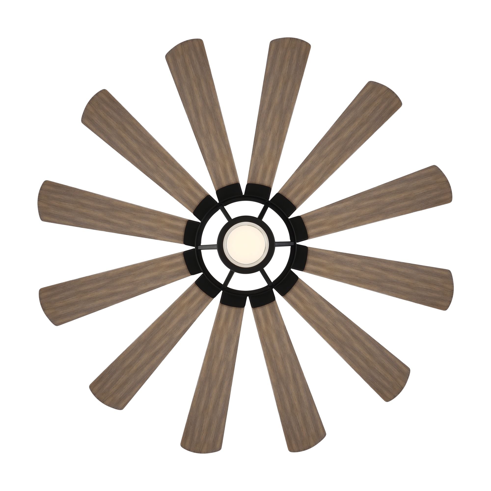 Wyndmill 65" LED Smart Ceiling Fan, Matte Black with Barnwood Blades