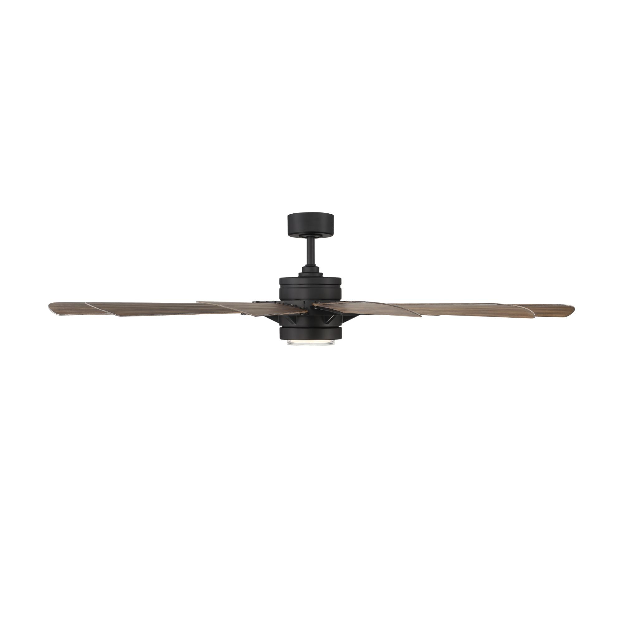 Wyndmill 65" LED Smart Ceiling Fan, Matte Black with Barnwood Blades
