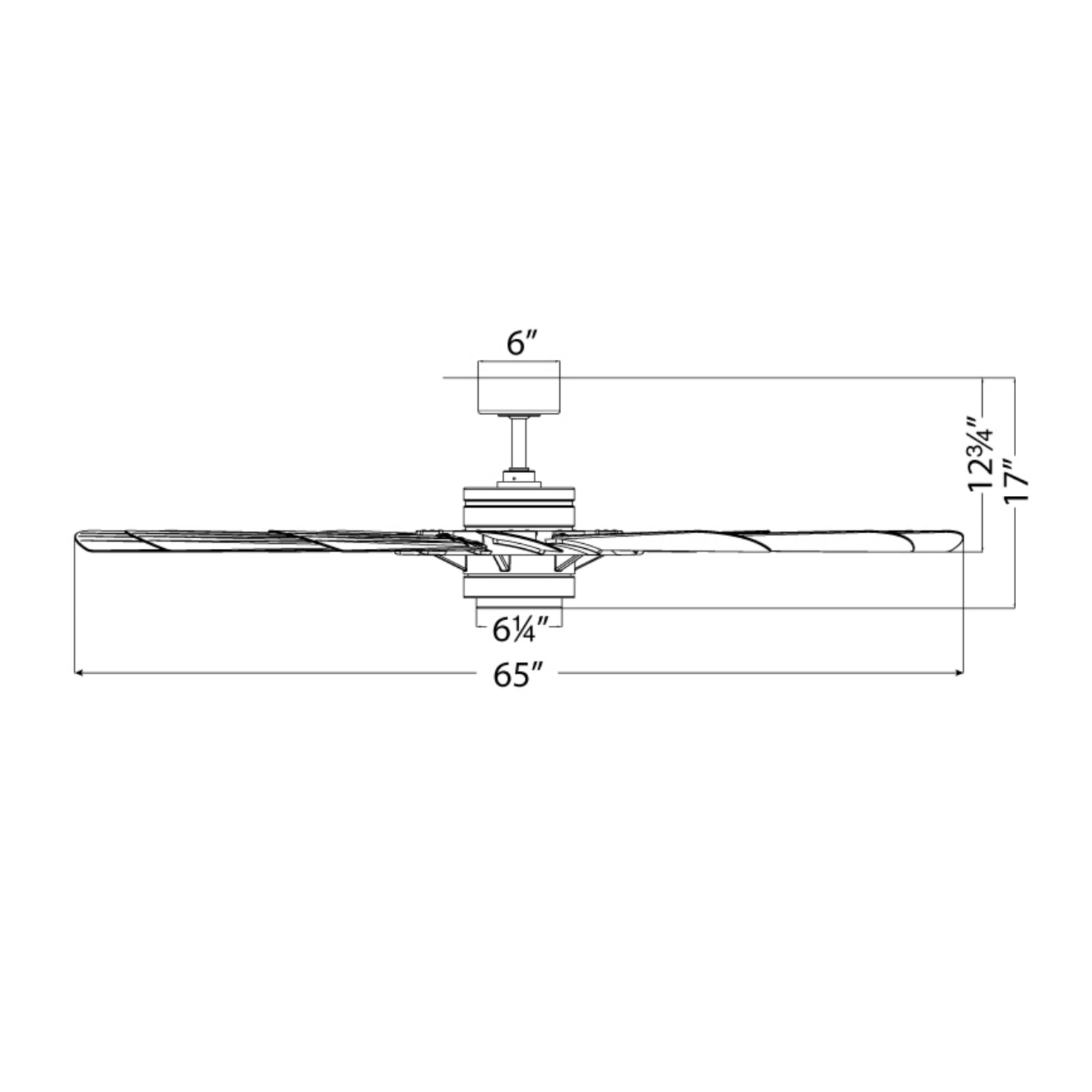 Wyndmill 65" LED Smart Ceiling Fan, Matte Black with Barnwood Blades