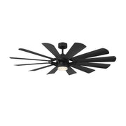 Wyndmill 65" LED Smart Ceiling Fan, Matte Black