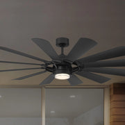 Wyndmill 65" LED Smart Ceiling Fan, Matte Black