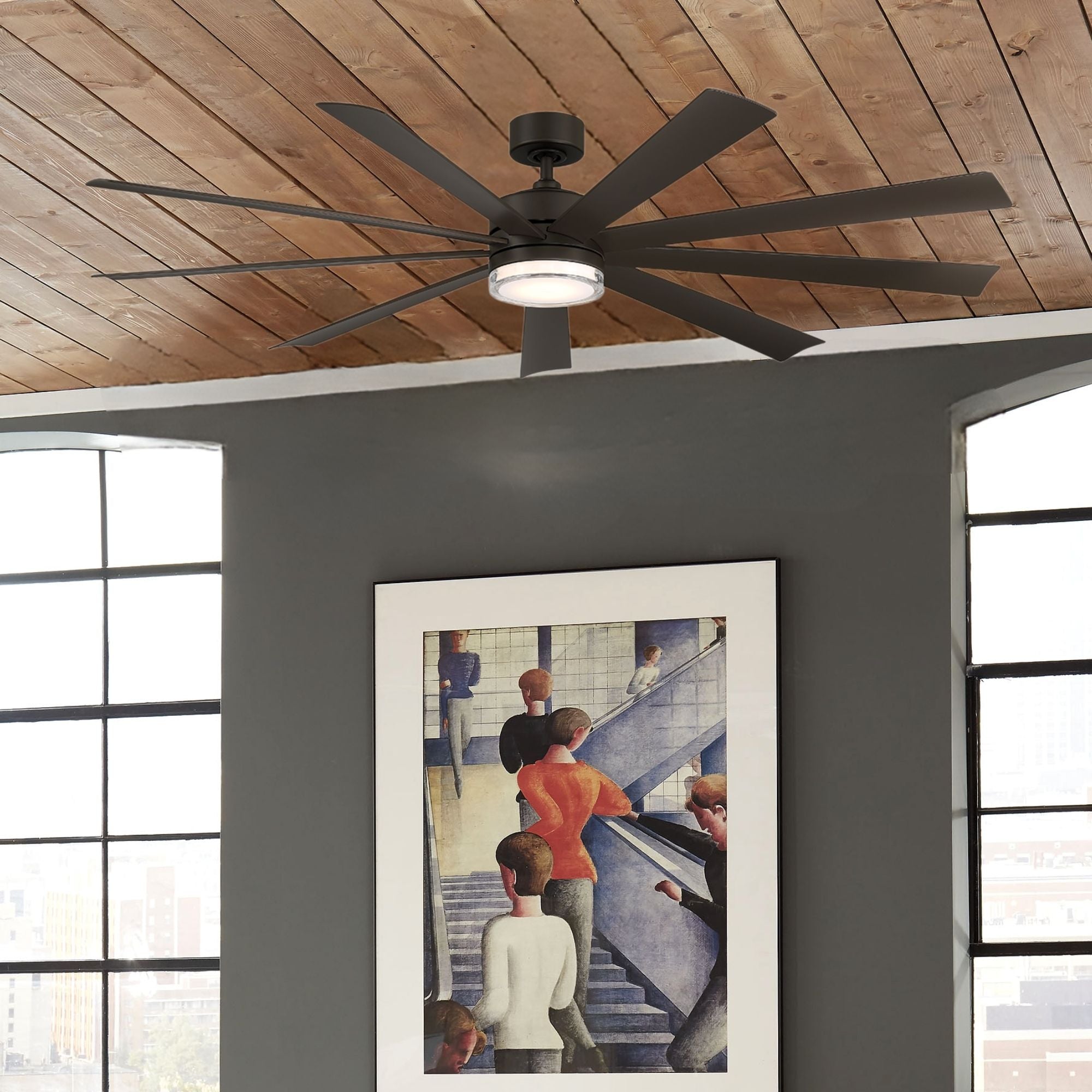 Wynd XL 72" Bronze Windmill LED Smart Ceiling Fan