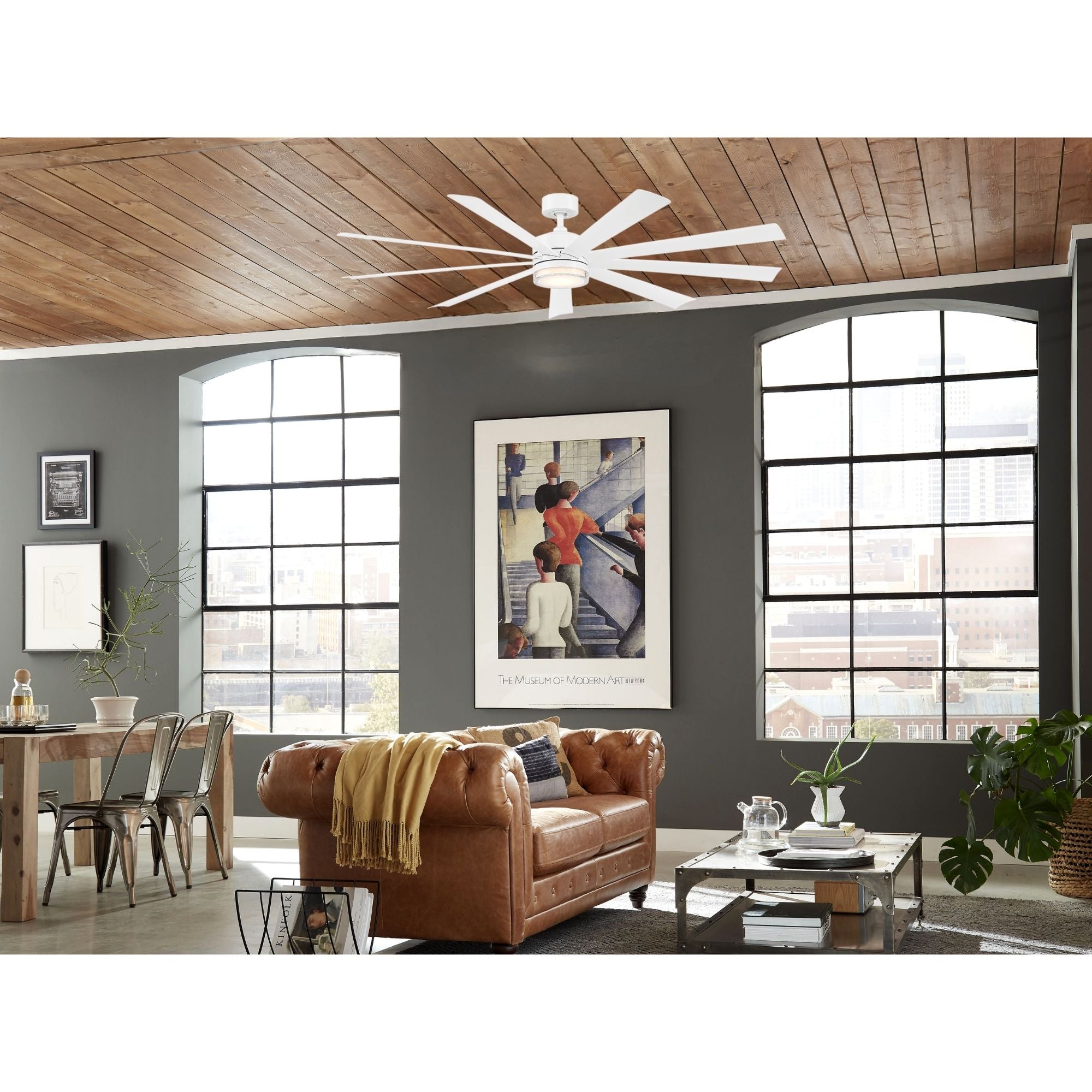Wynd XL 72" Matte White Windmill LED Smart Ceiling Fan