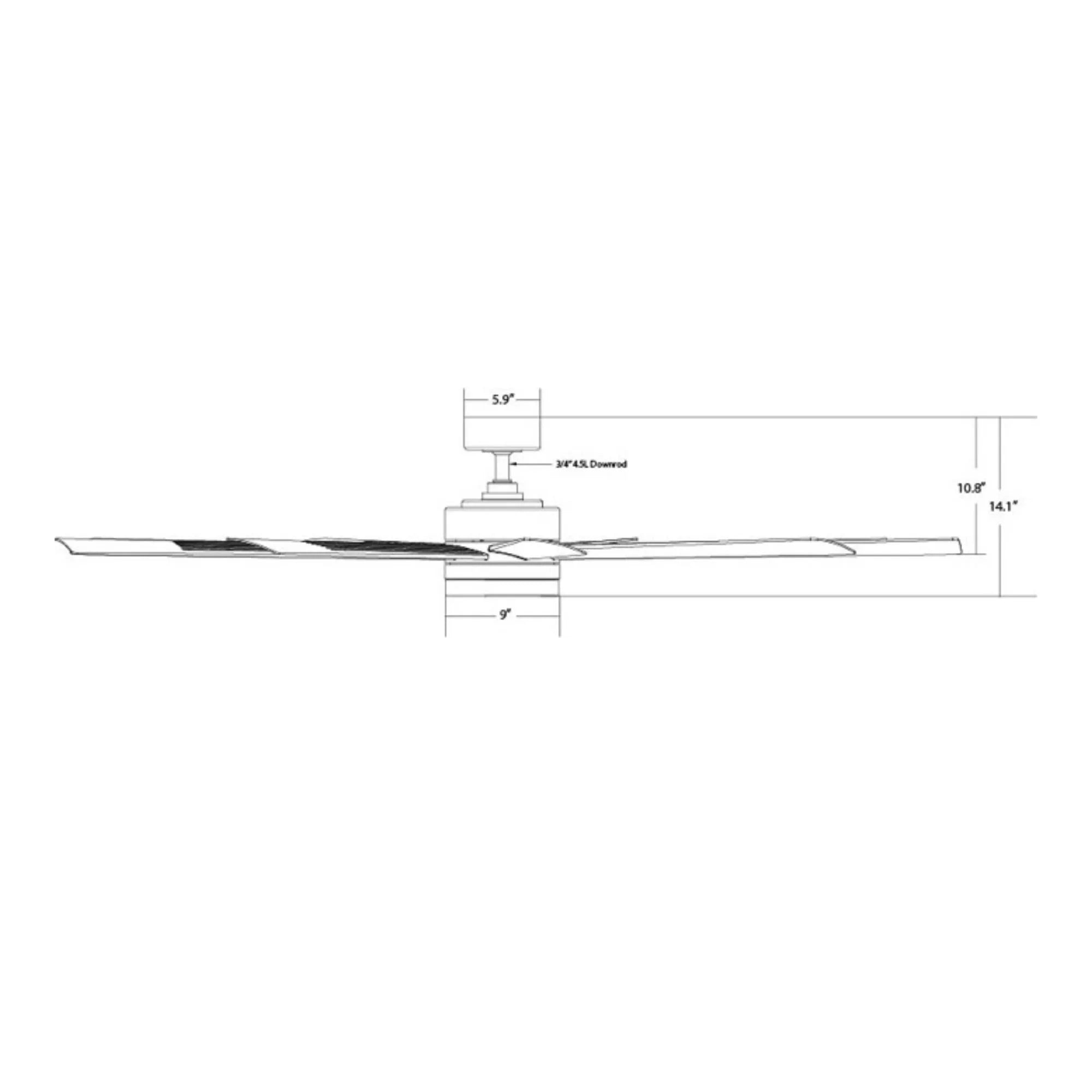 Wynd XL 72" Stainless Steel Windmill LED Smart Ceiling Fan