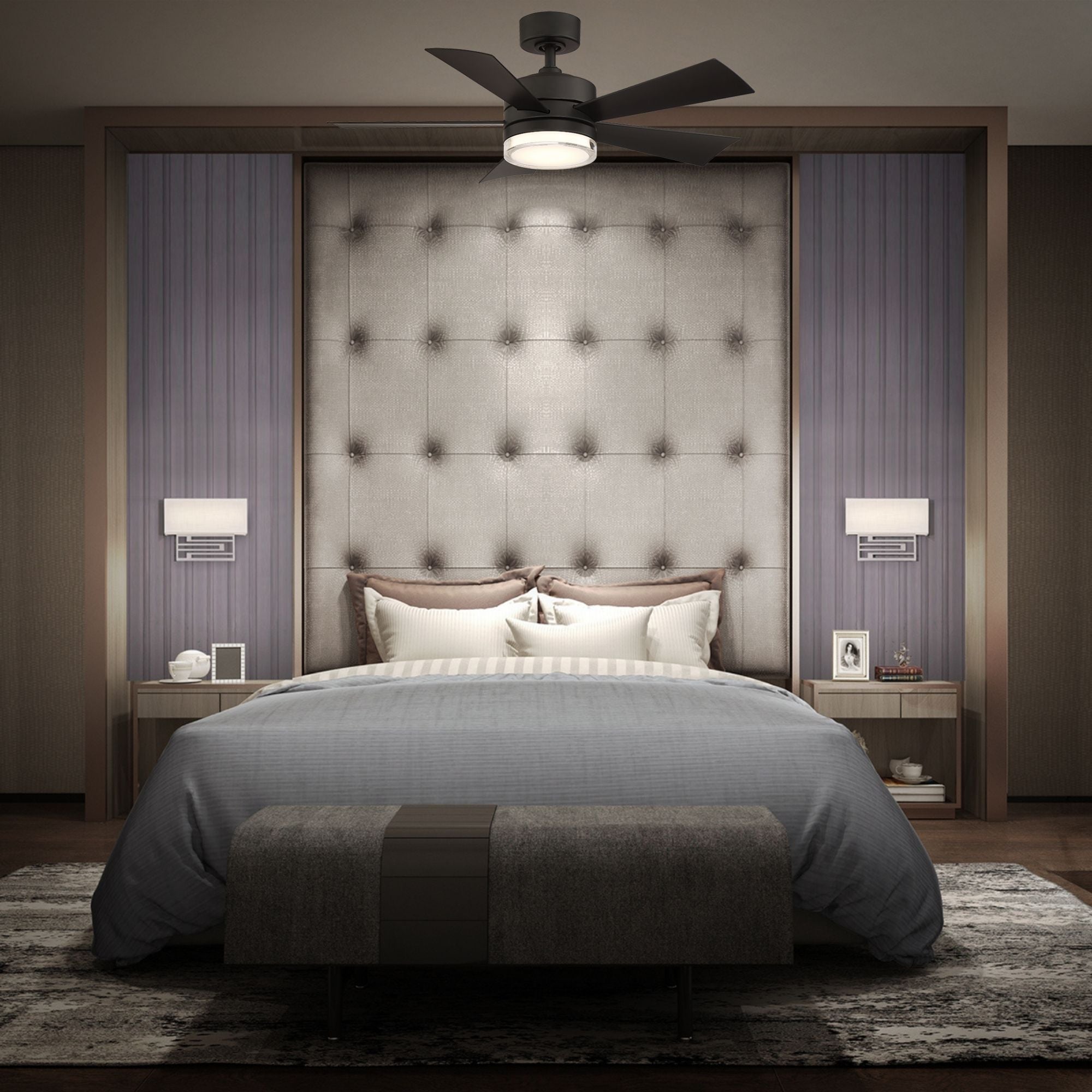 Wynd 42" Matte Black Wet Rated LED Smart Ceiling Fan