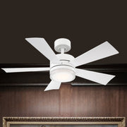 Modern Forms - Wynd 42" Matte White Wet Rated LED Smart Ceiling Fan | Bees Lighting