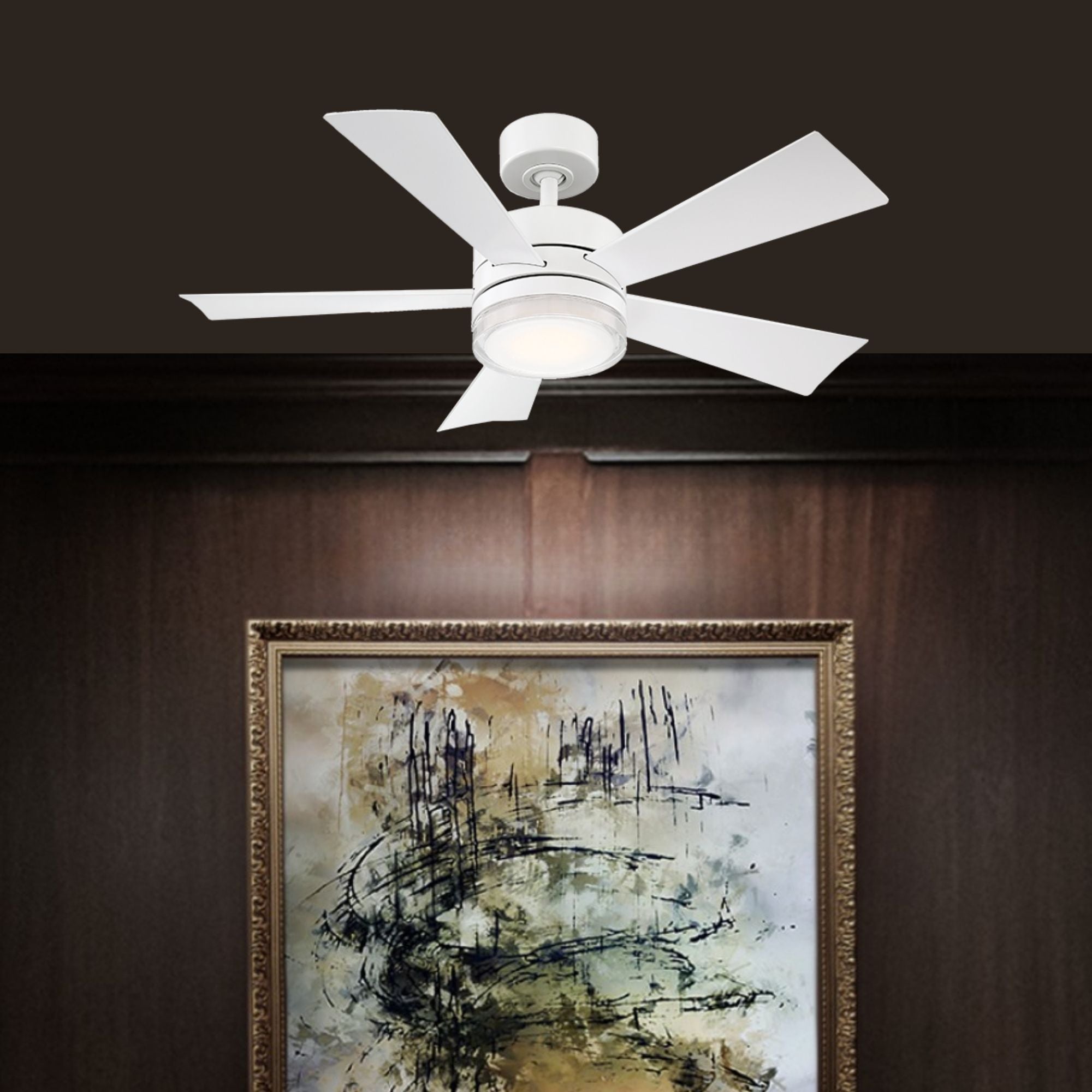Wynd 42" Matte White Wet Rated LED Smart Ceiling Fan