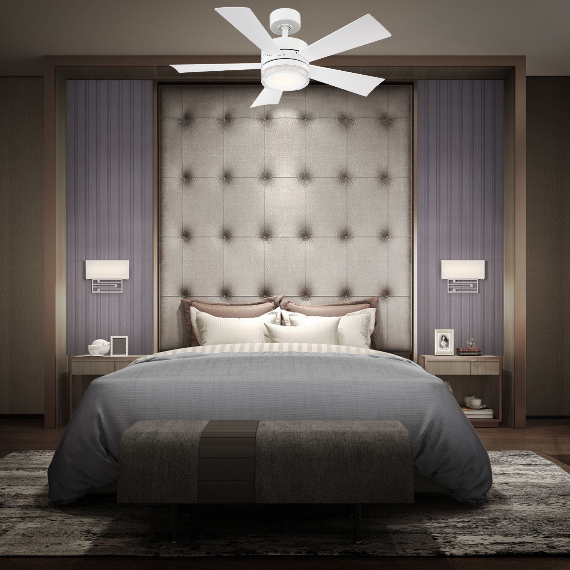 Wynd 42" Matte White Wet Rated LED Smart Ceiling Fan
